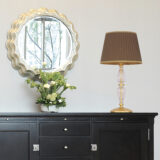 101 LG gold leaf crystal fabric mocha shade view1 cat 1