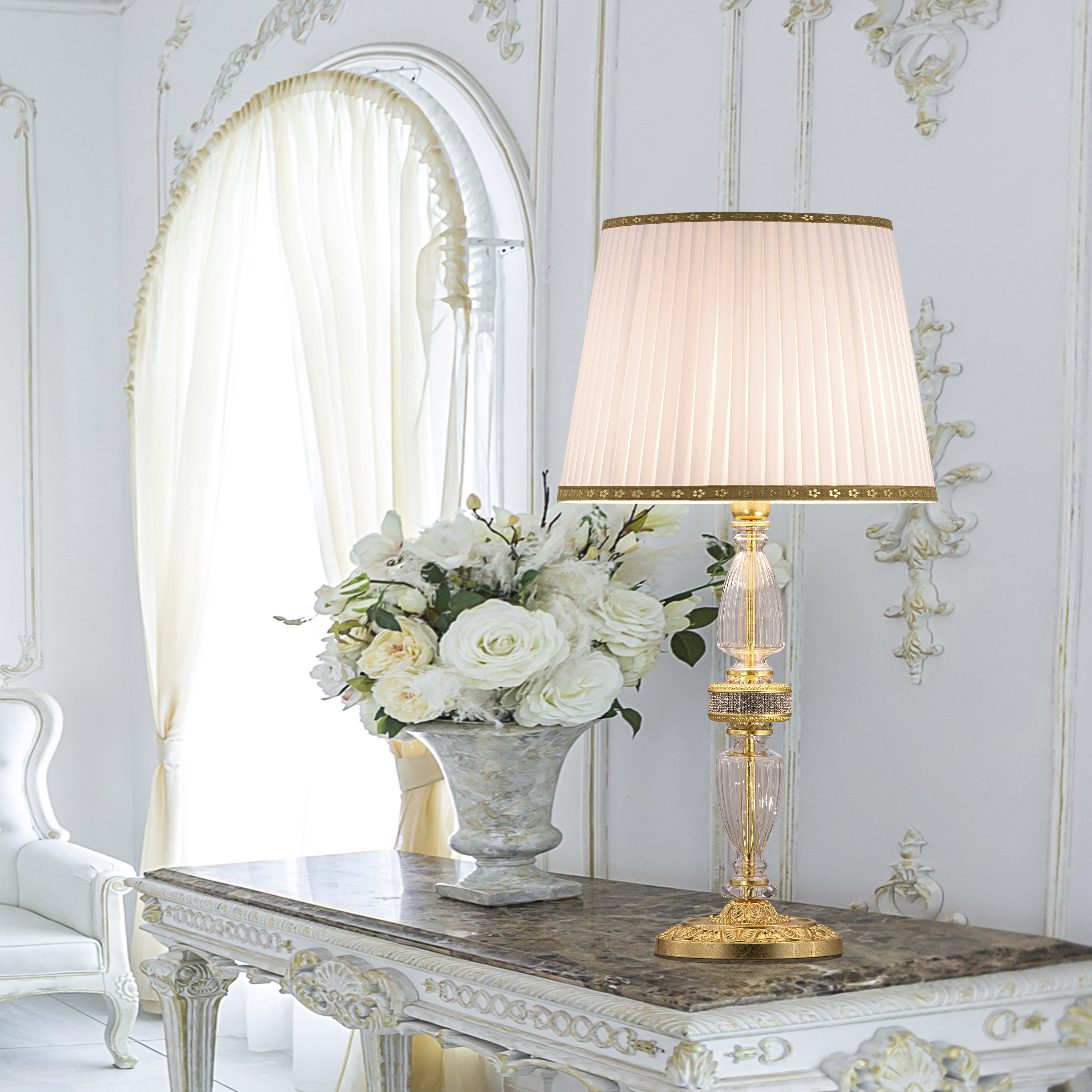 102_LG_gold_leaf_crystal_fabric_ivory_shade_view1 102 LG gold leaf crystal fabric ivory shade view1