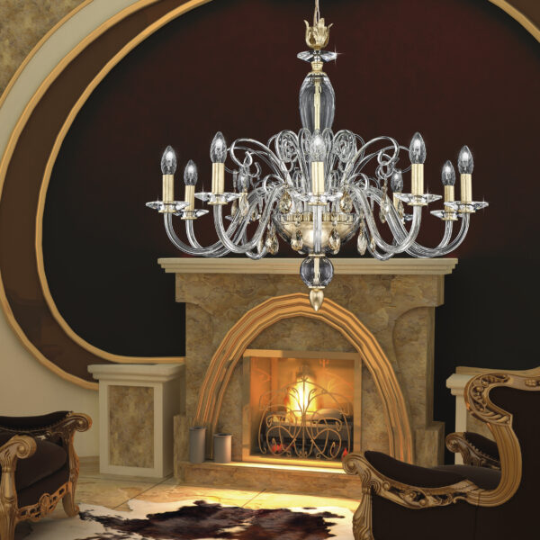 120 CH 10 gold leaf crystal view1 Contessa GrandoLuce