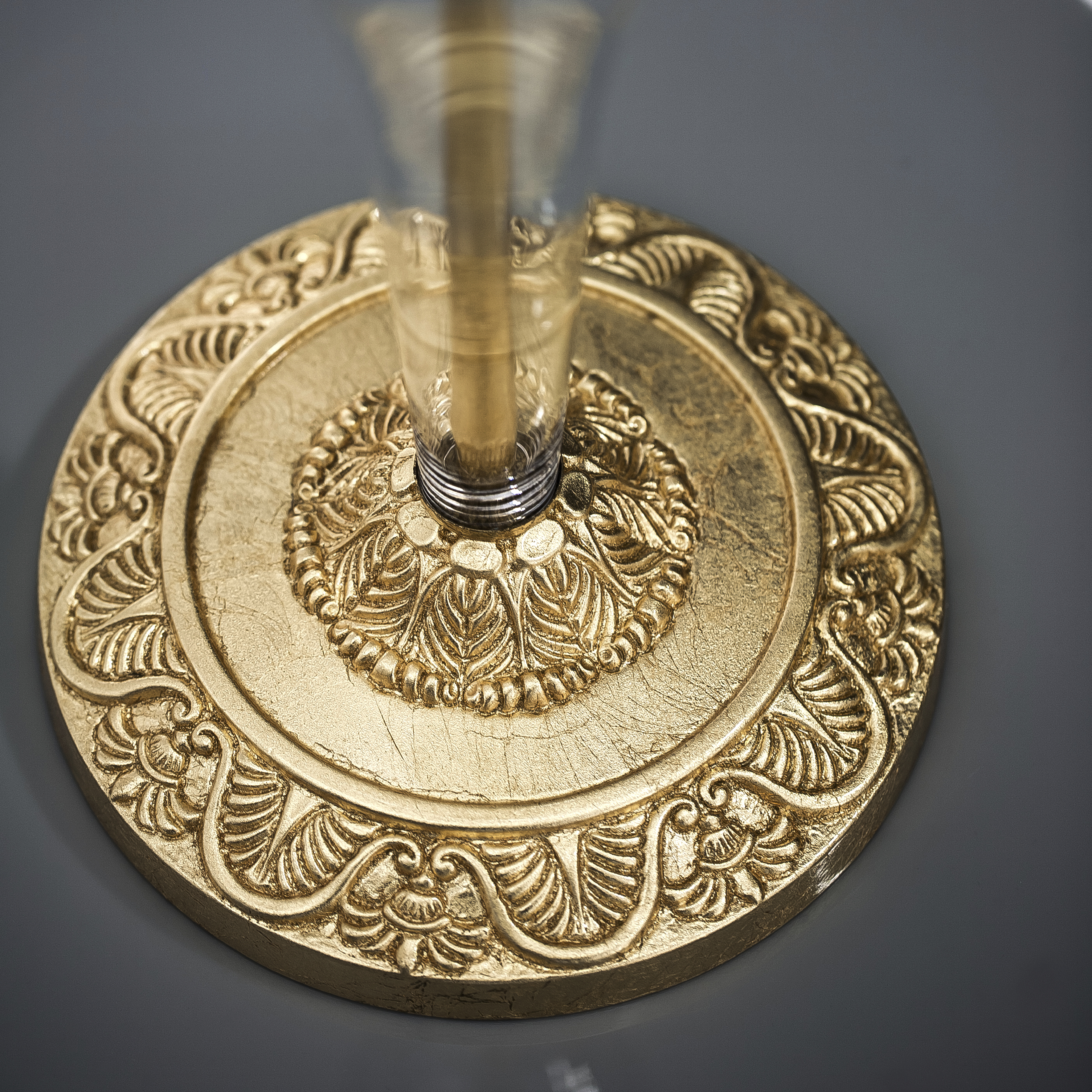 120 LG gold leaf crystal pvc black gold shade macro2 Contessa GrandoLuce