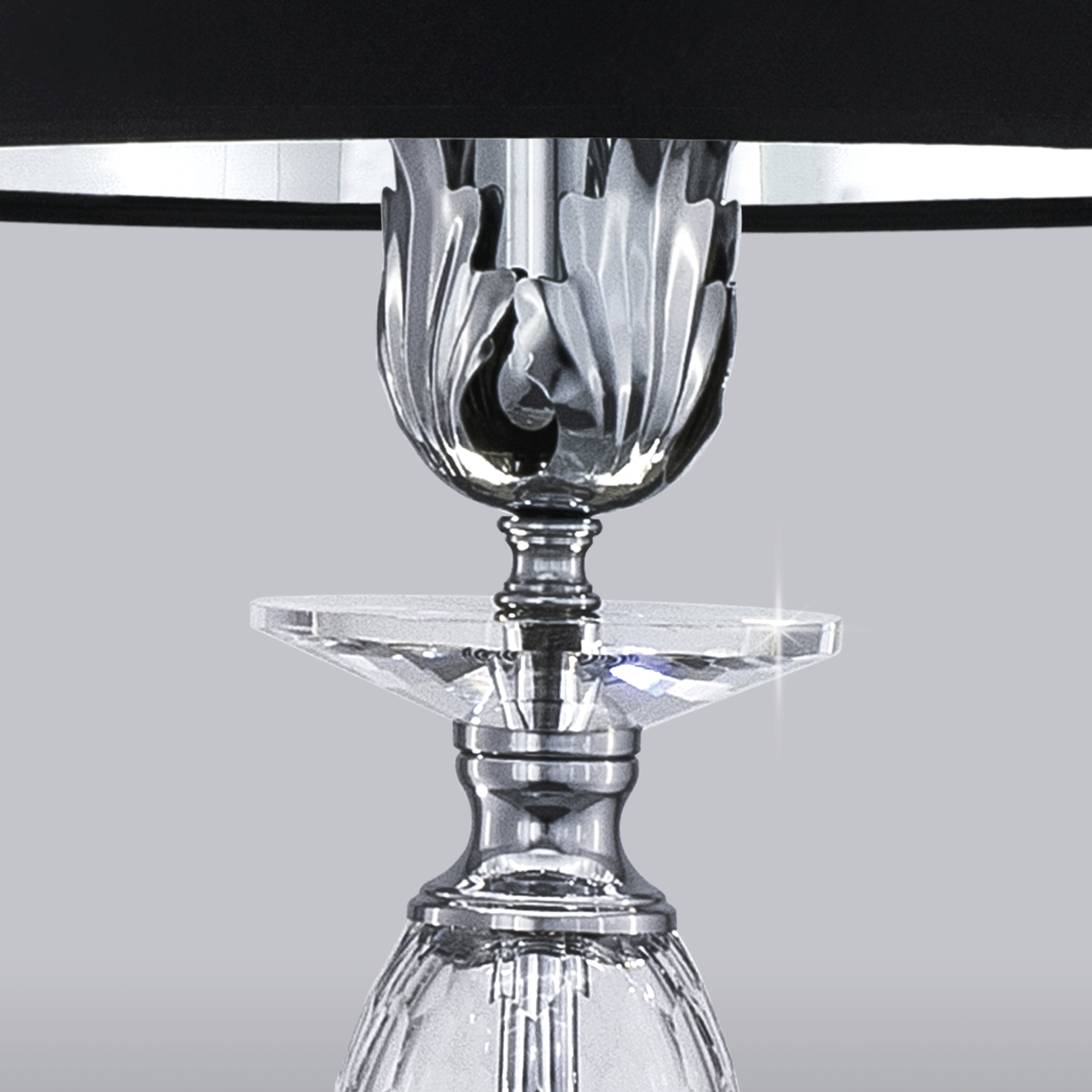 120 LM chrome crystal pvc black chrome shade macro2 Contessa GrandoLuce