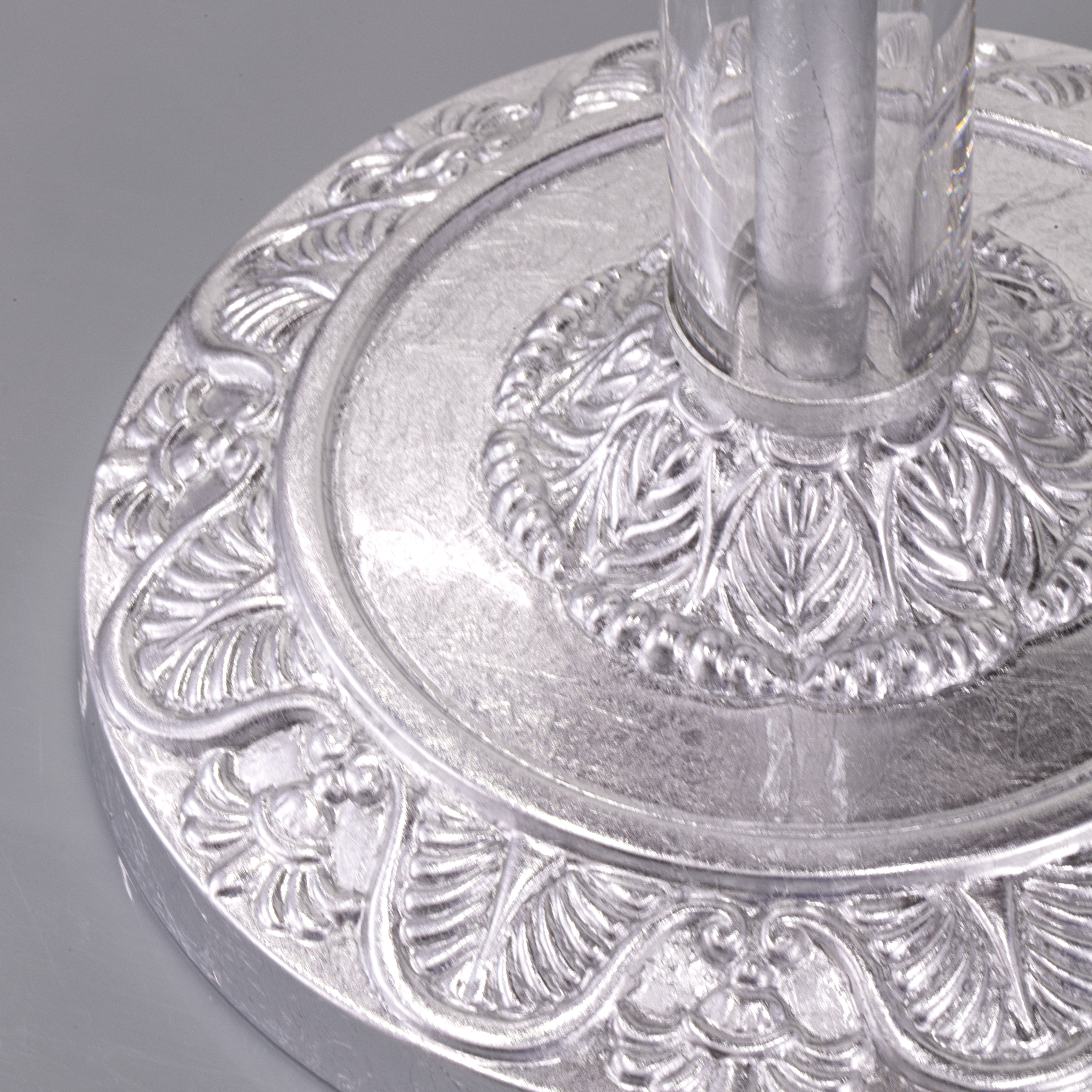 120 LM silver leaf crystal organdy black shade macro1 Contessa GrandoLuce