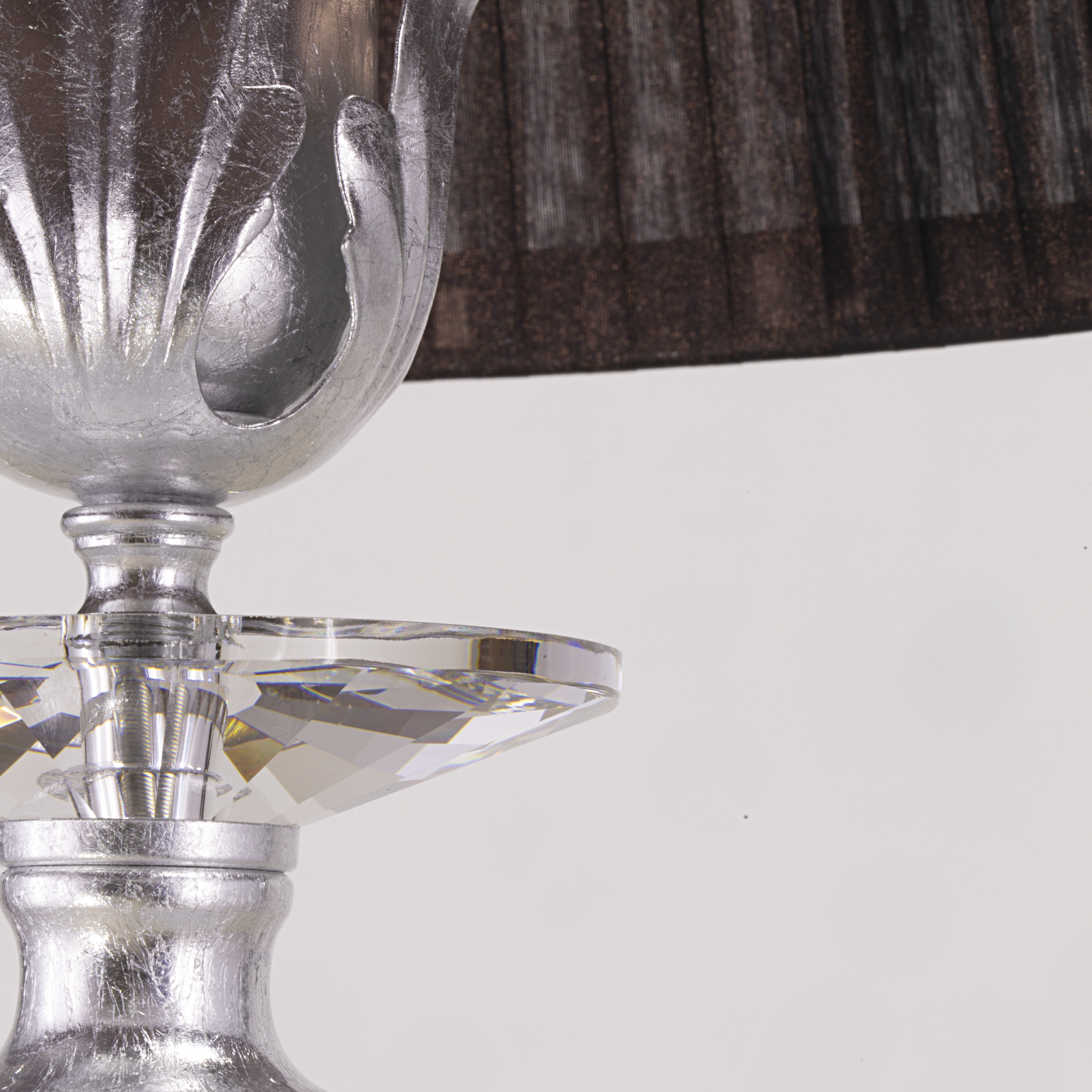 120 LM silver leaf crystal organdy black shade macro2 Contessa GrandoLuce