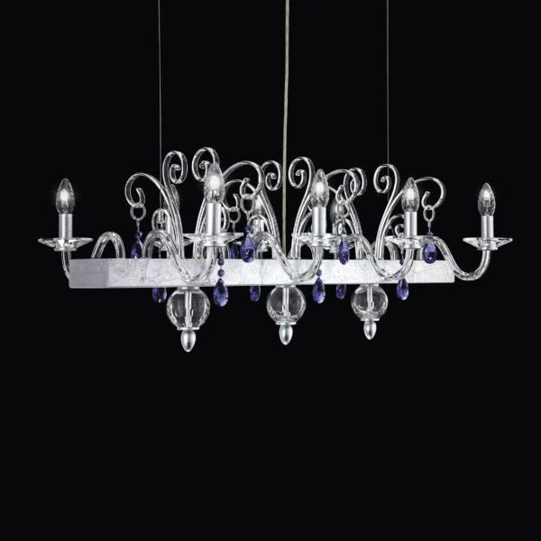 120 R 8 silver leaf crystal view1 Contessa GrandoLuce