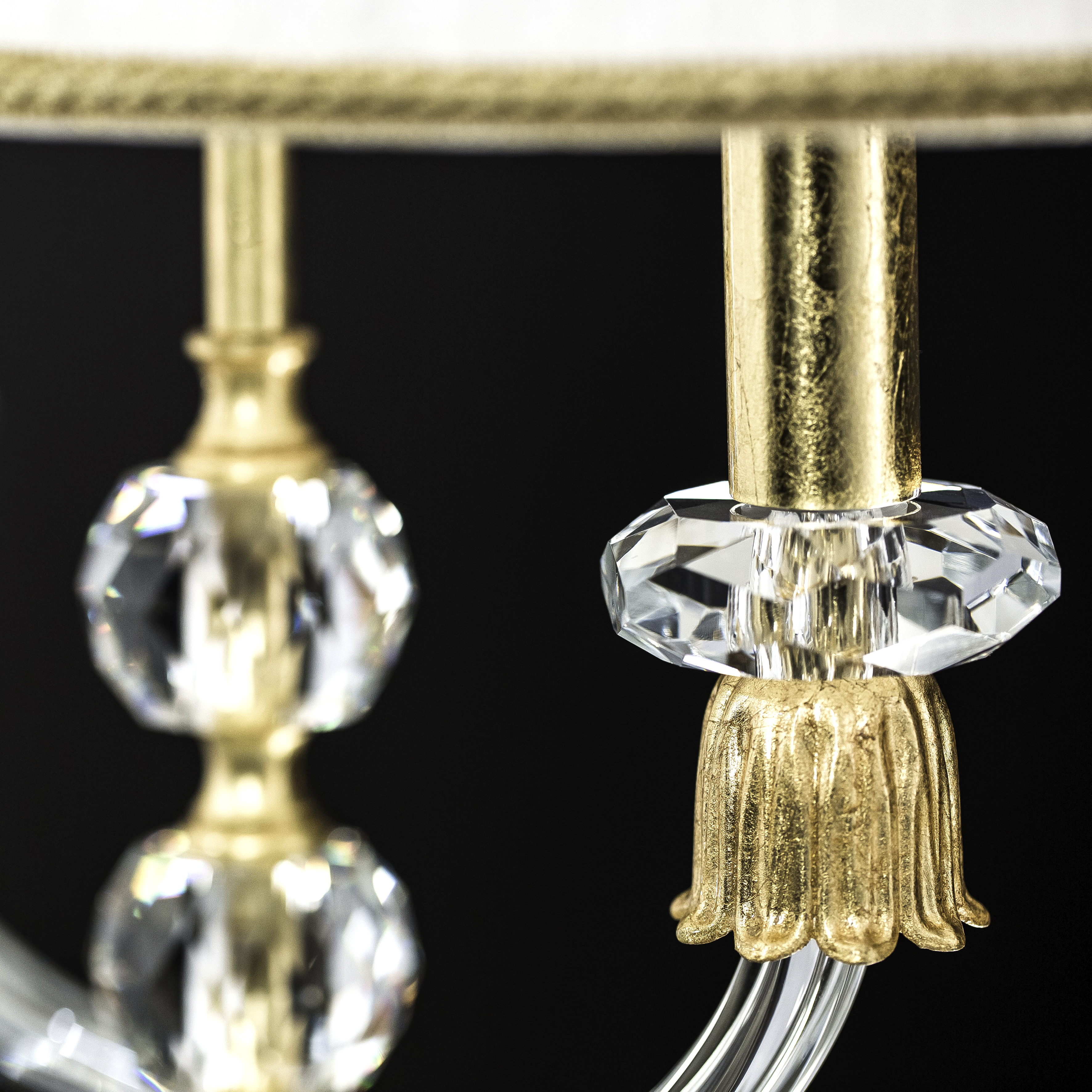 125 LM gold leaf crystal fabric beige shade macro1 square Elizabeth GrandoLuce