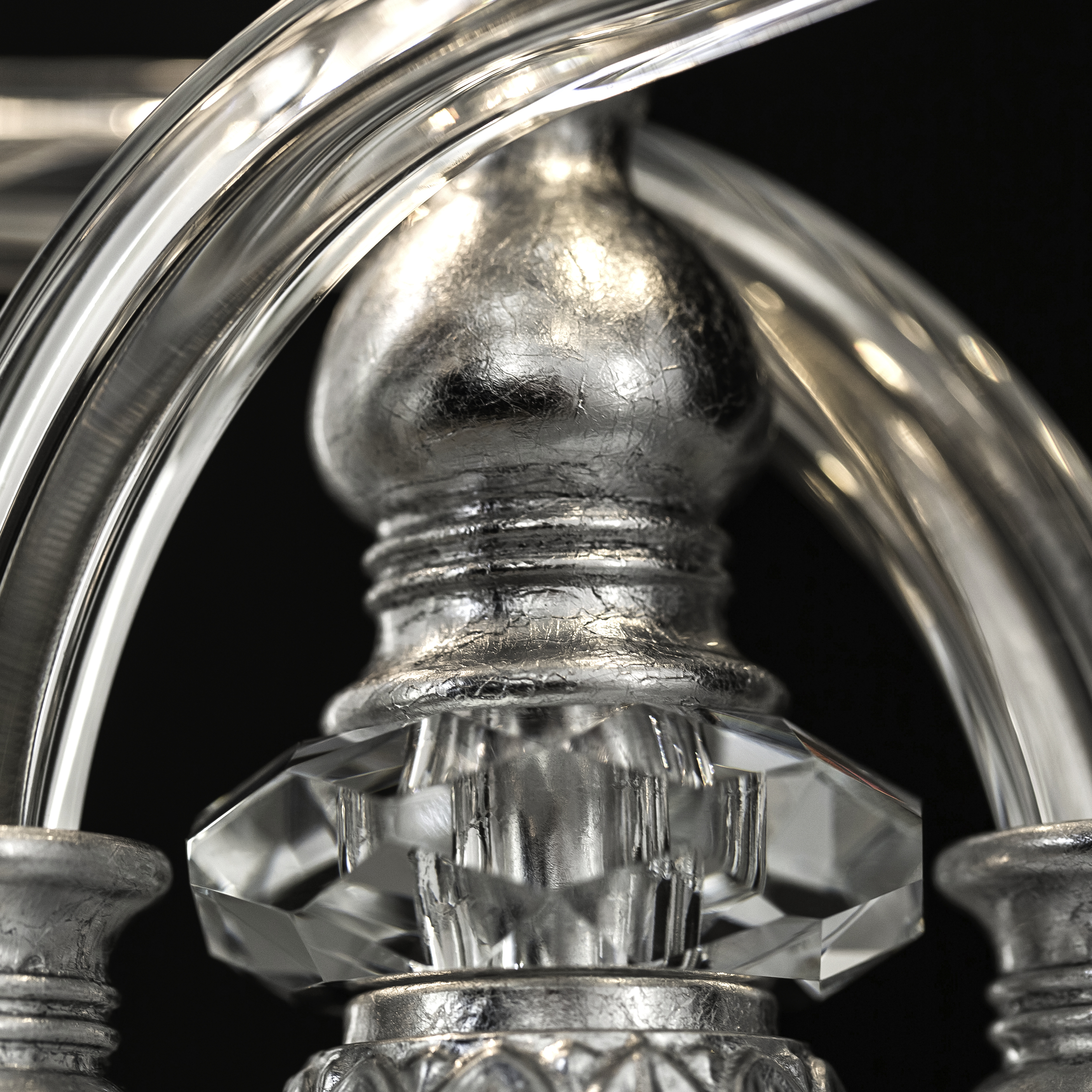 125 LM silver leaf crystal pvc black chrome shade macro1 square Elizabeth GrandoLuce