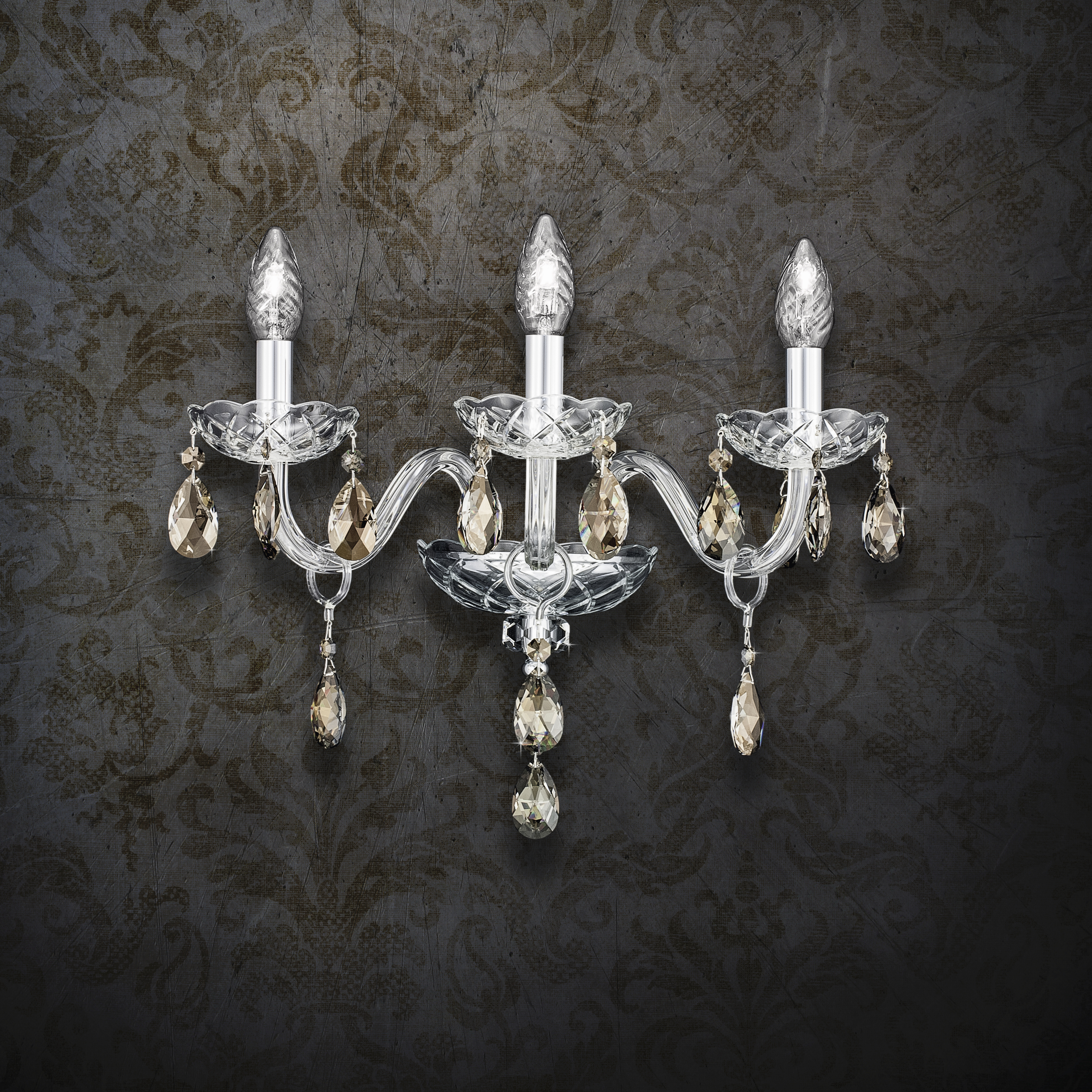 Olympia 104/AP 3 χρώμιο-κρυστάλλινη απλίκα τοίχου