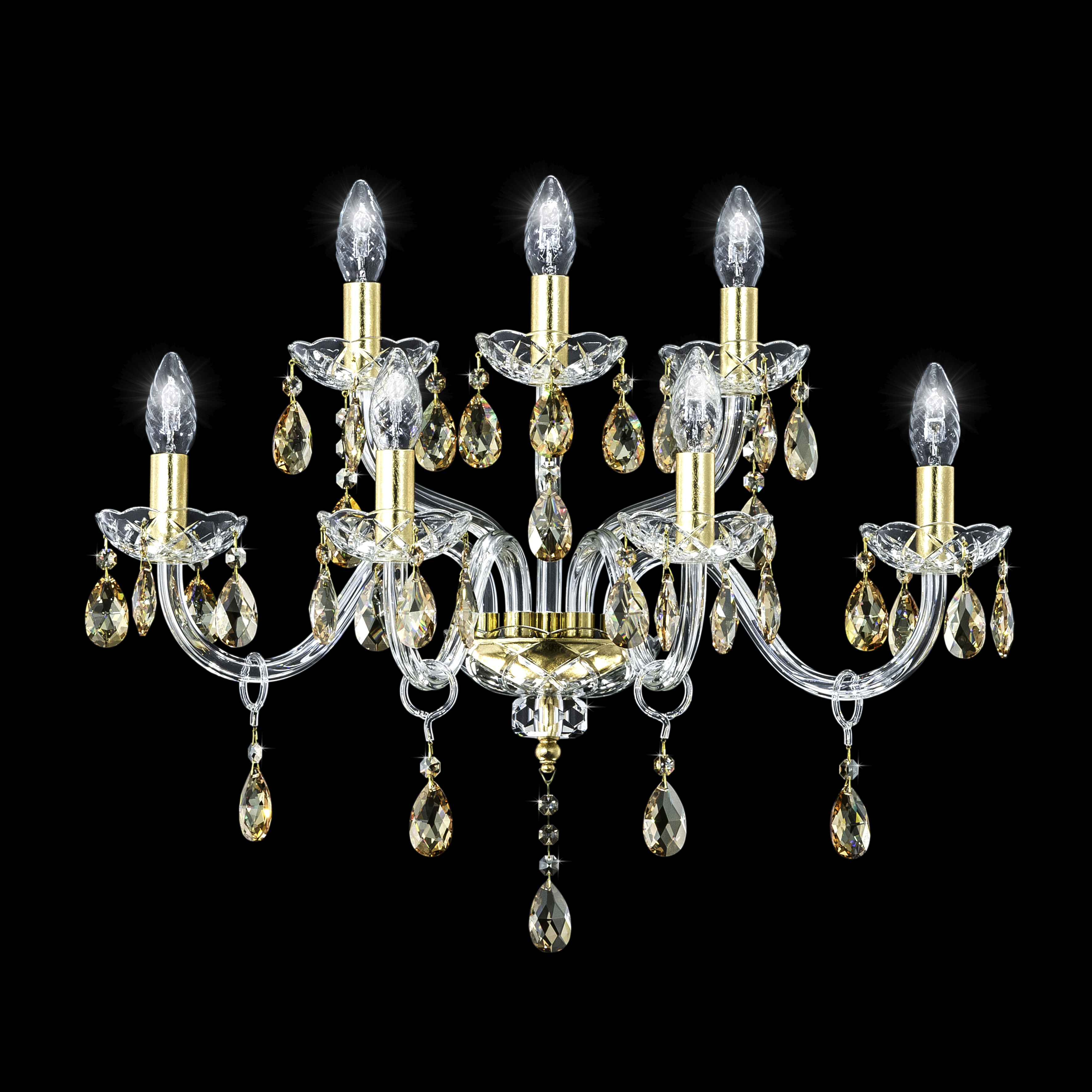 Olympia 104/AP 7 φύλλο χρυσού-κρυστάλλινη απλίκα τοίχου