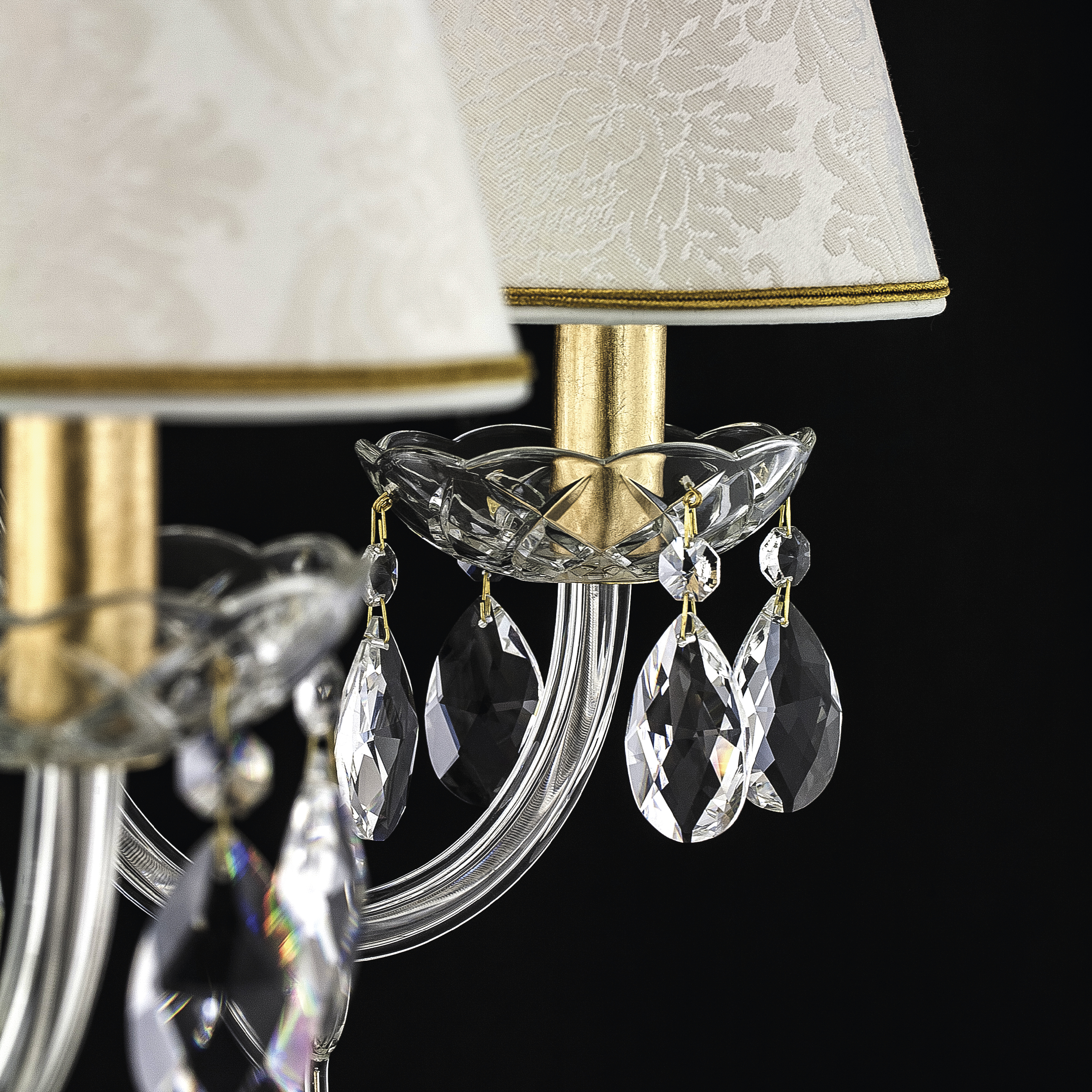 104 FL 6 gold leaf crystal pvc damasco shade macro1 Olympia GrandoLuce