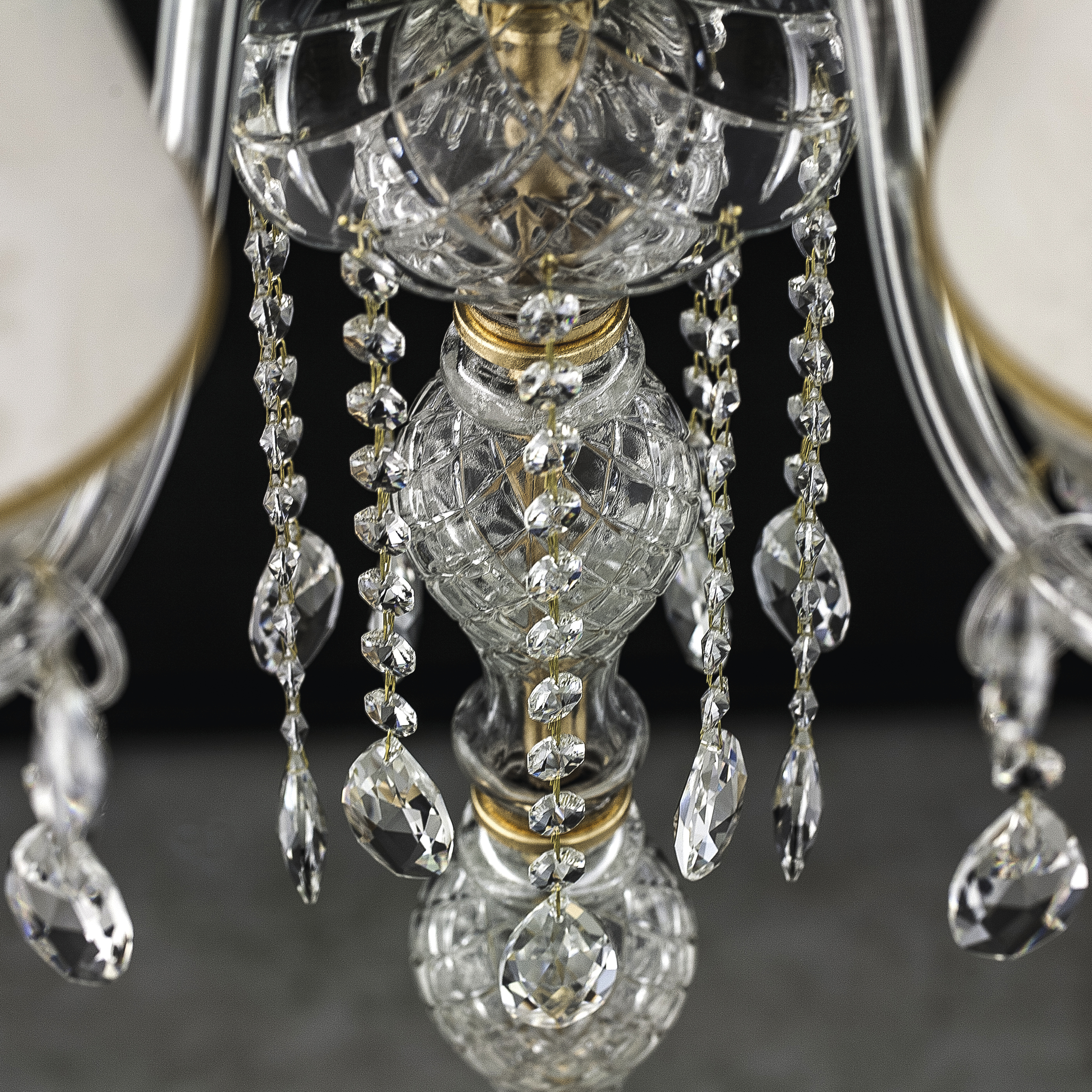 104 FL 6 gold leaf crystal pvc damasco shade macro2 Olympia GrandoLuce