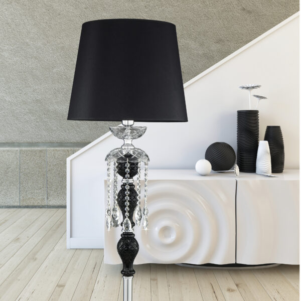 104 FL chrome black pvc black chrome shade view1 Olympia GrandoLuce