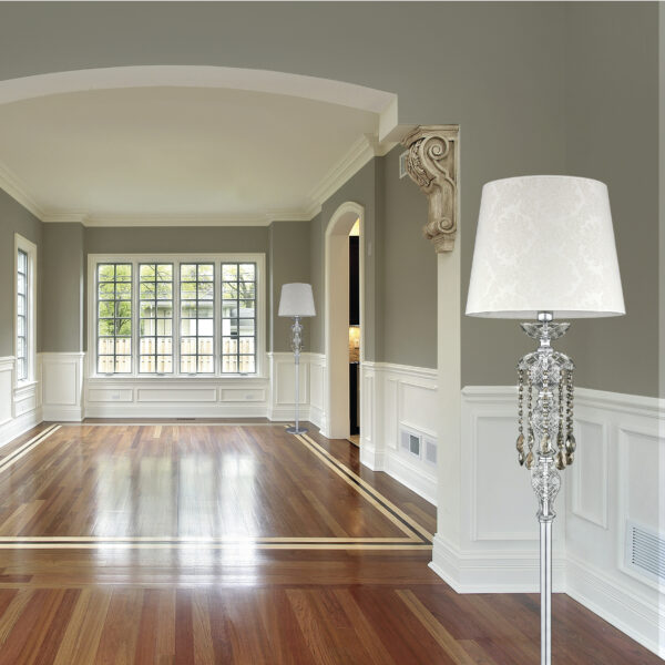 104 FL chrome crystal pvc damasco shade view1 Olympia GrandoLuce