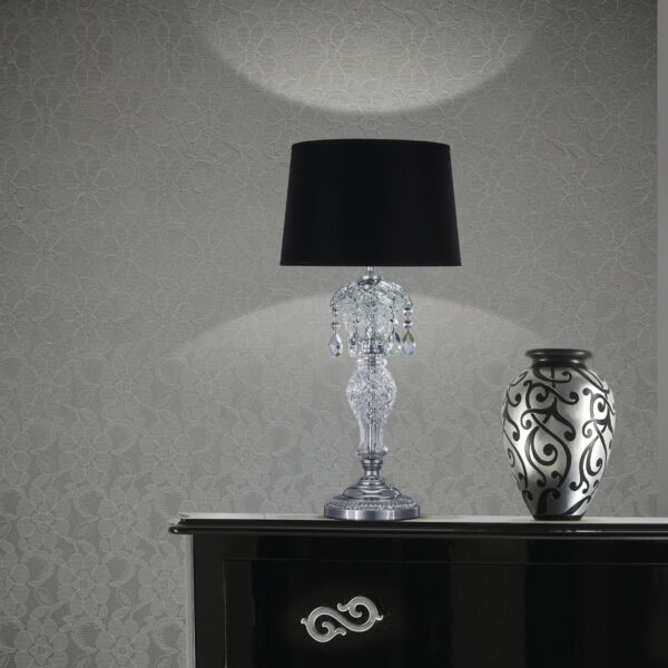 104 LM chrome crystal pvc black chrome shade view1 Olympia GrandoLuce