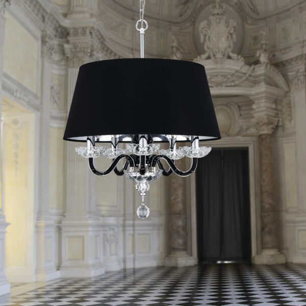 104 SP 5 chrome black pvc black chrome shade view1 Olympia GrandoLuce