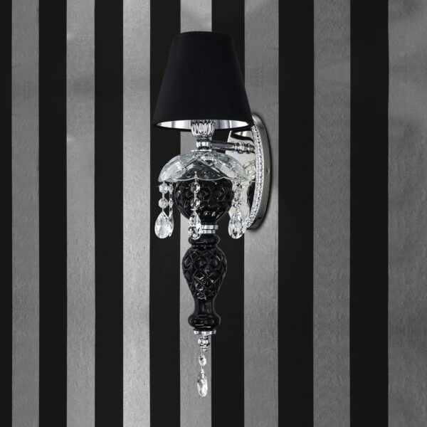 105 AP 1 chrome black pvc black chrome shade view1 Mirsini GrandoLuce