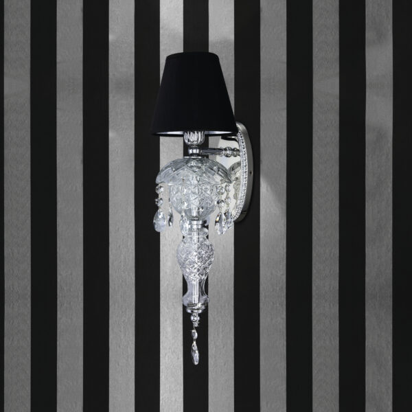 105 AP 1 chrome crystal pvc black shade view1 Mirsini GrandoLuce