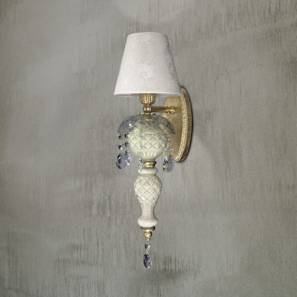 105 AP 1 gold leaf ivory pvc damasco shade view1 Mirsini GrandoLuce