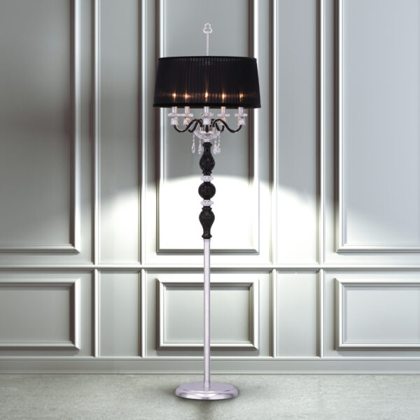 105 FL 5 silver leaf black organdy black shade view1 Mirsini GrandoLuce