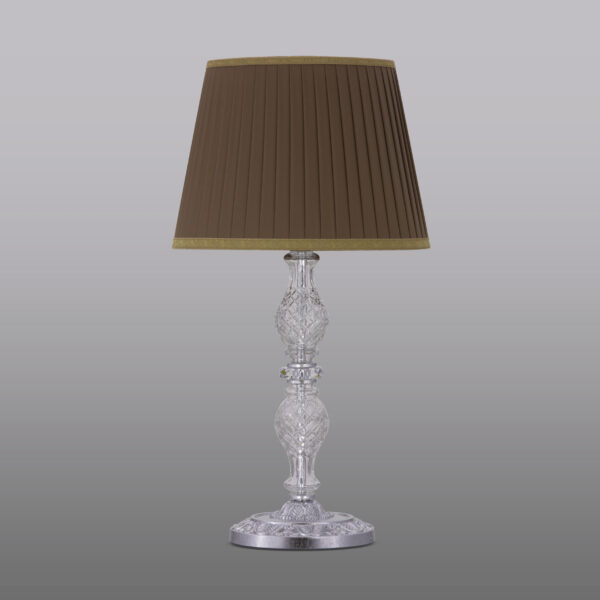 105 LG silver leaf crystal facric mocha shade view1 Mirsini GrandoLuce