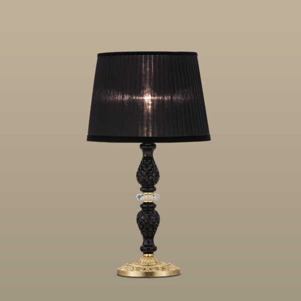 105 LM gold leaf black organdy black shade view1 Mirsini GrandoLuce