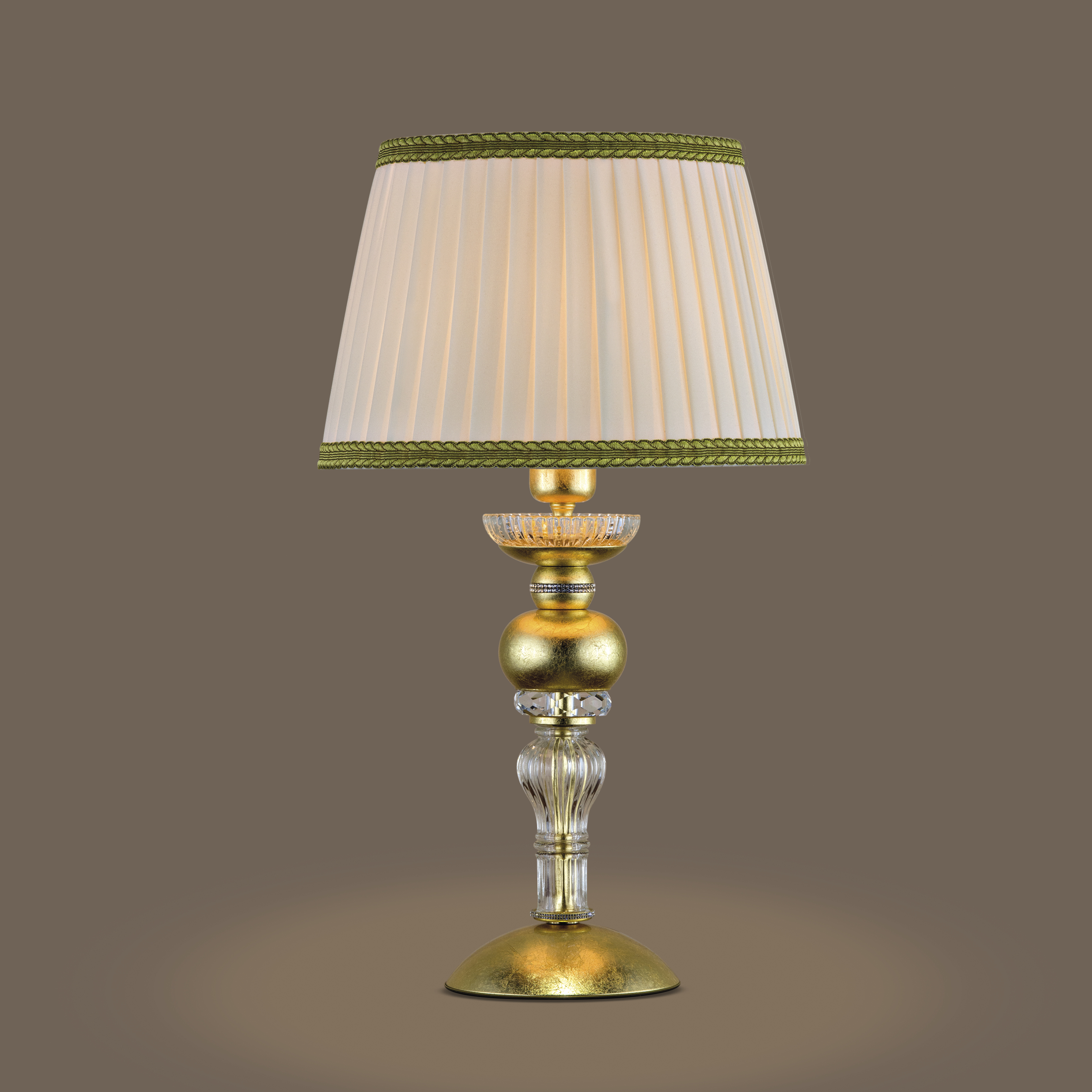 108 LM gold leaf crystal fabric beige shade view2 Juliana GrandoLuce