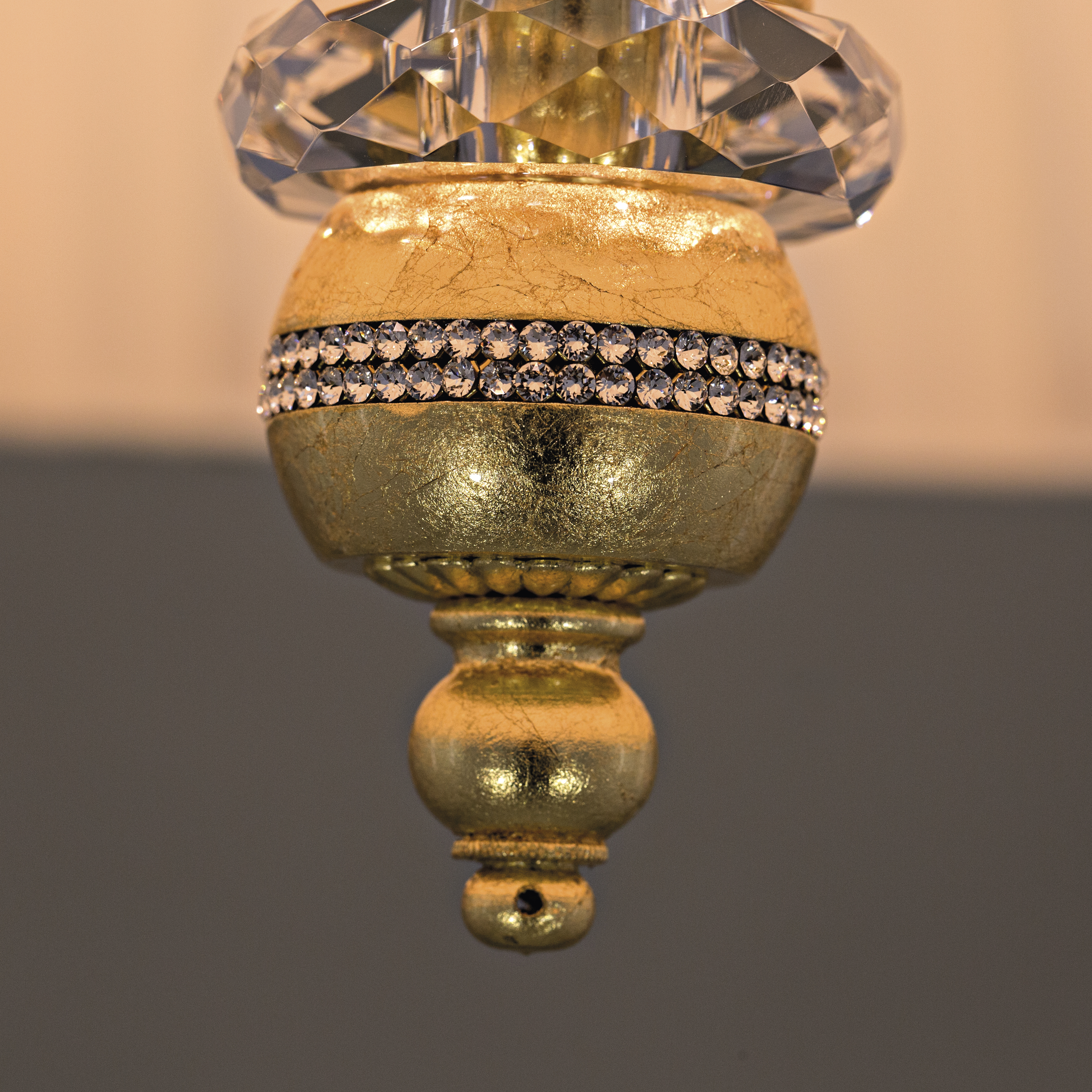 108 SG 6 gold leaf crystal fabric beige shade macro2 square Juliana GrandoLuce