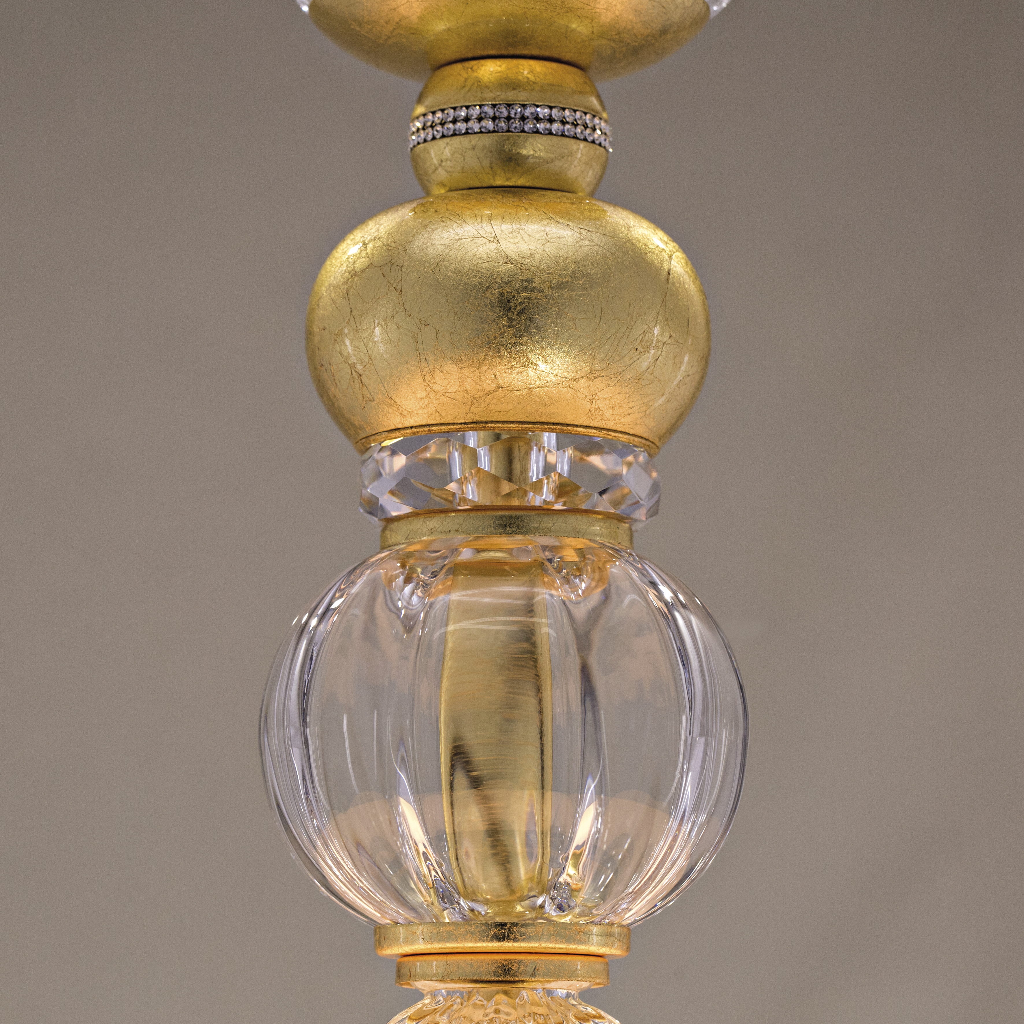 108 SG 6 gold leaf crystal fabric beige shade macro4 square Juliana GrandoLuce