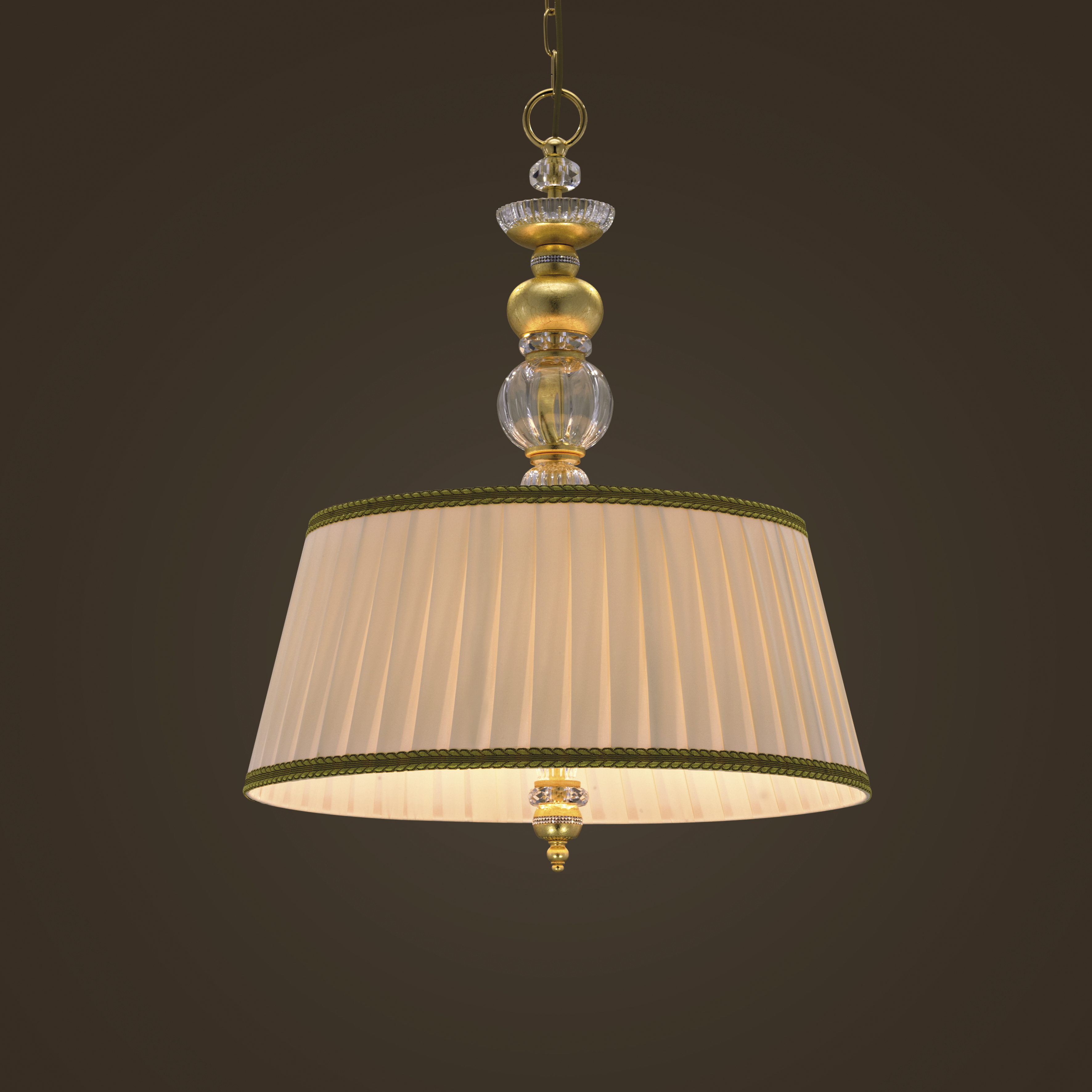 108 SG 6 gold leaf crystal fabric beige shade view1 Juliana GrandoLuce