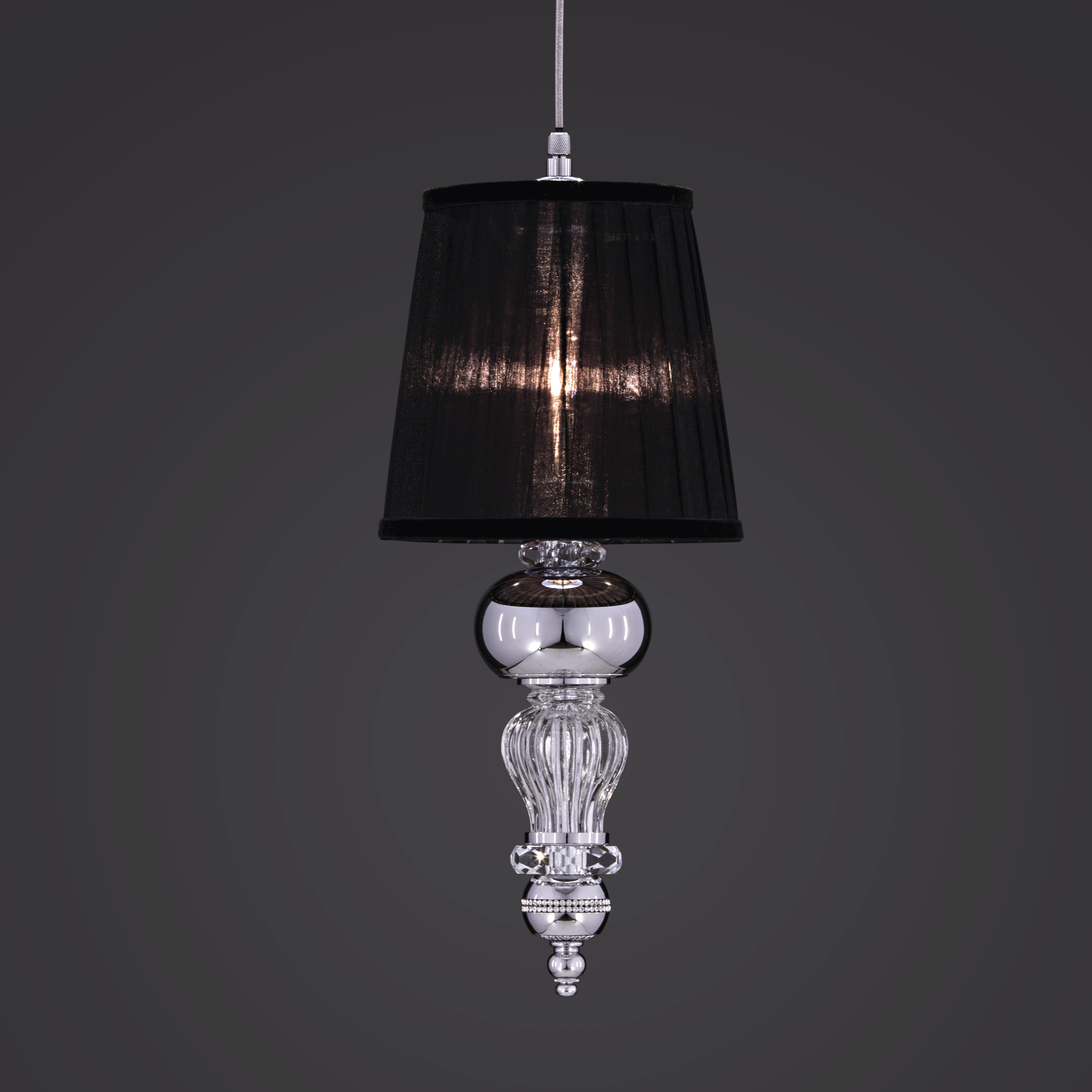 108 S 1 chrome crystal organdy black shade view2 Juliana GrandoLuce