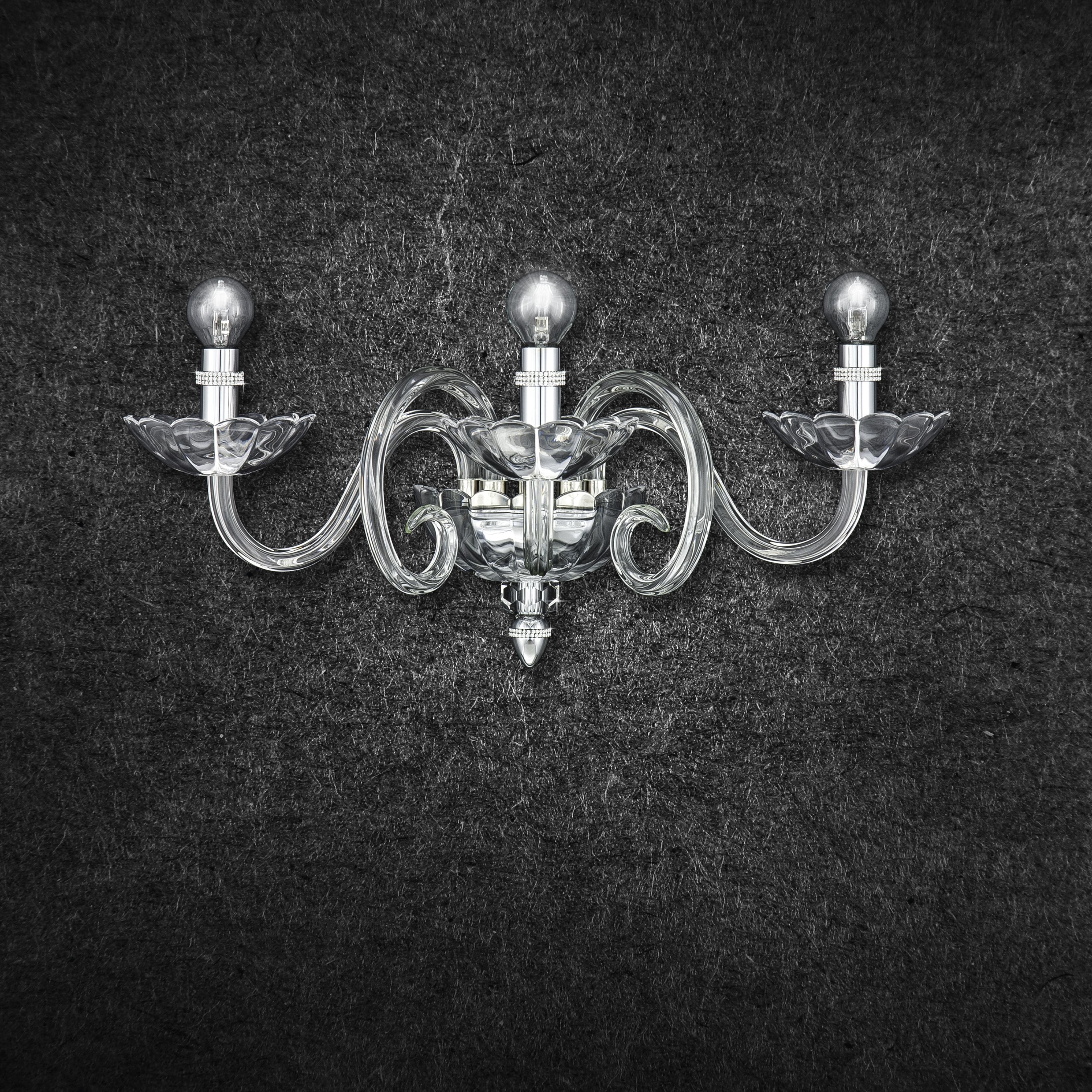 Amanda 118/AP 3 χρώμιο-κρυστάλλινη απλίκα τοίχου