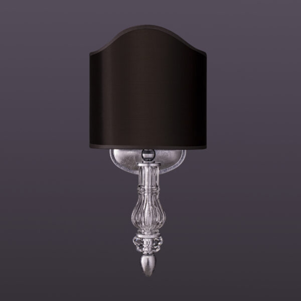 109 AP 1 silver leaf crystal pvc brown shade view1 Dafne GrandoLuce