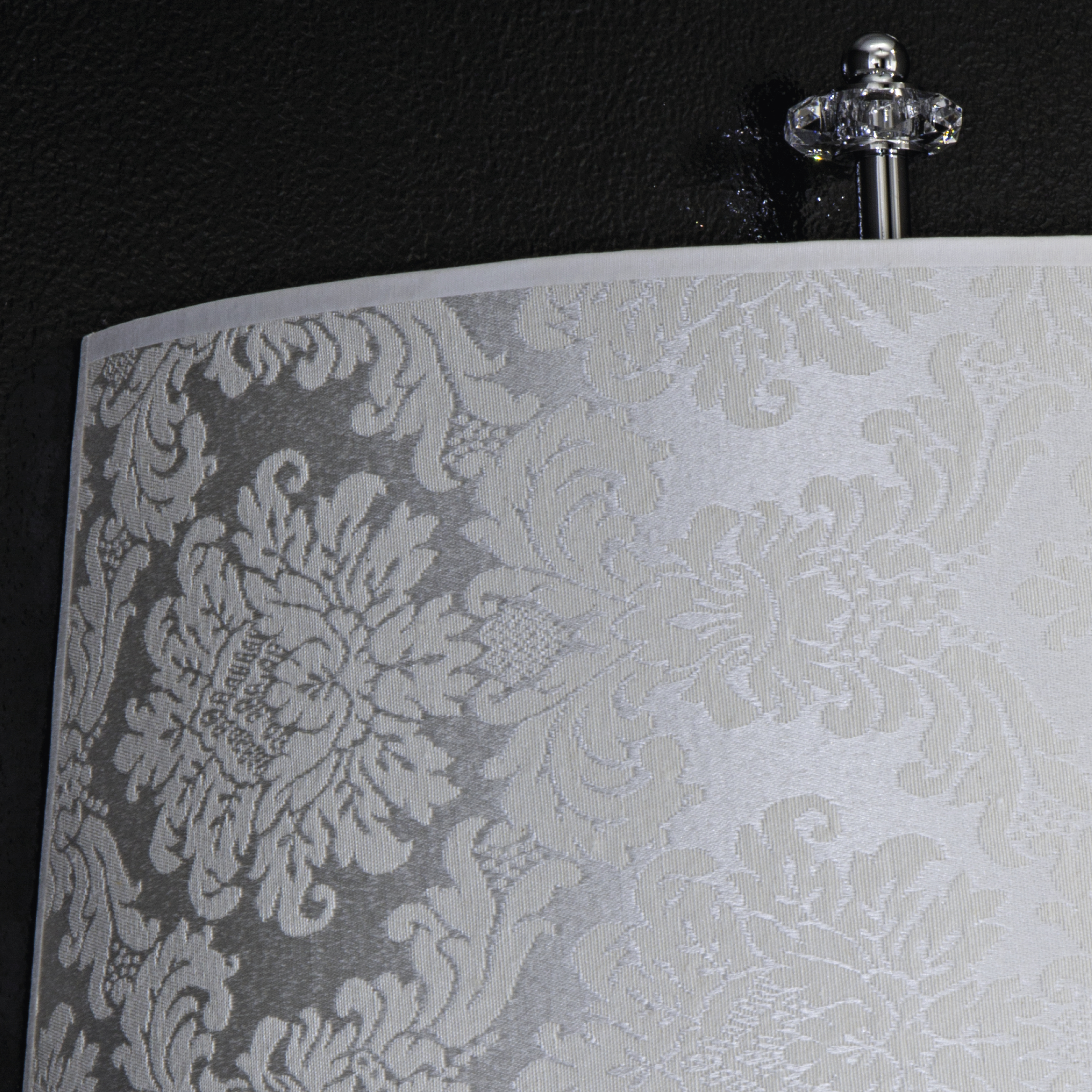 109 AP 3 chrome crystal pvc damasco shade macro2 square Dafne GrandoLuce