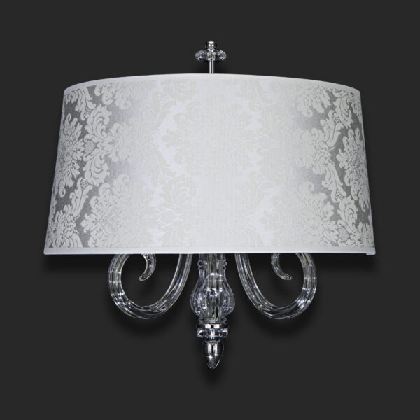 109 AP 3 chrome crystal pvc damasco shade view1 Dafne GrandoLuce