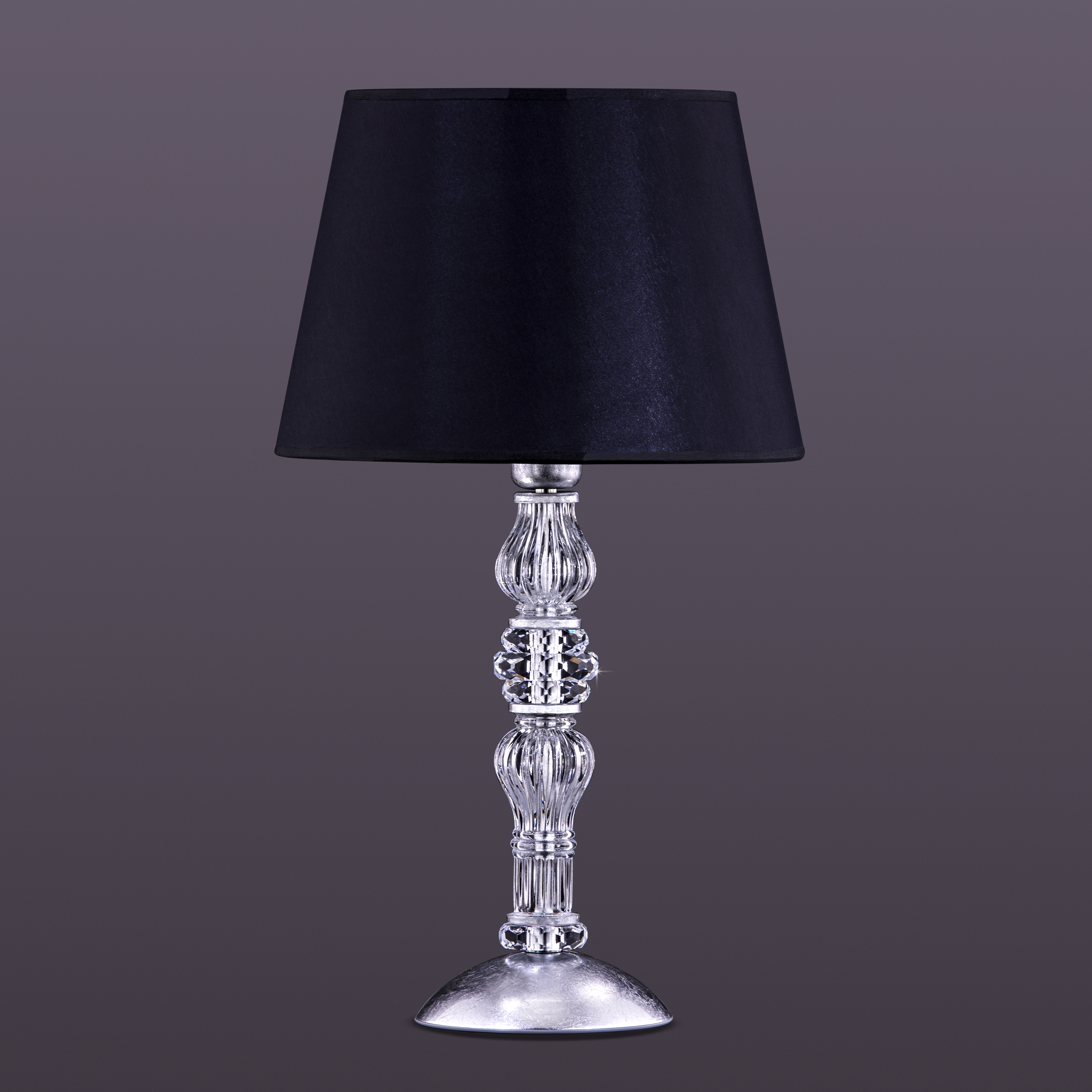 109 LM silver leaf crystal pvc black chrome shade view2 Dafne GrandoLuce