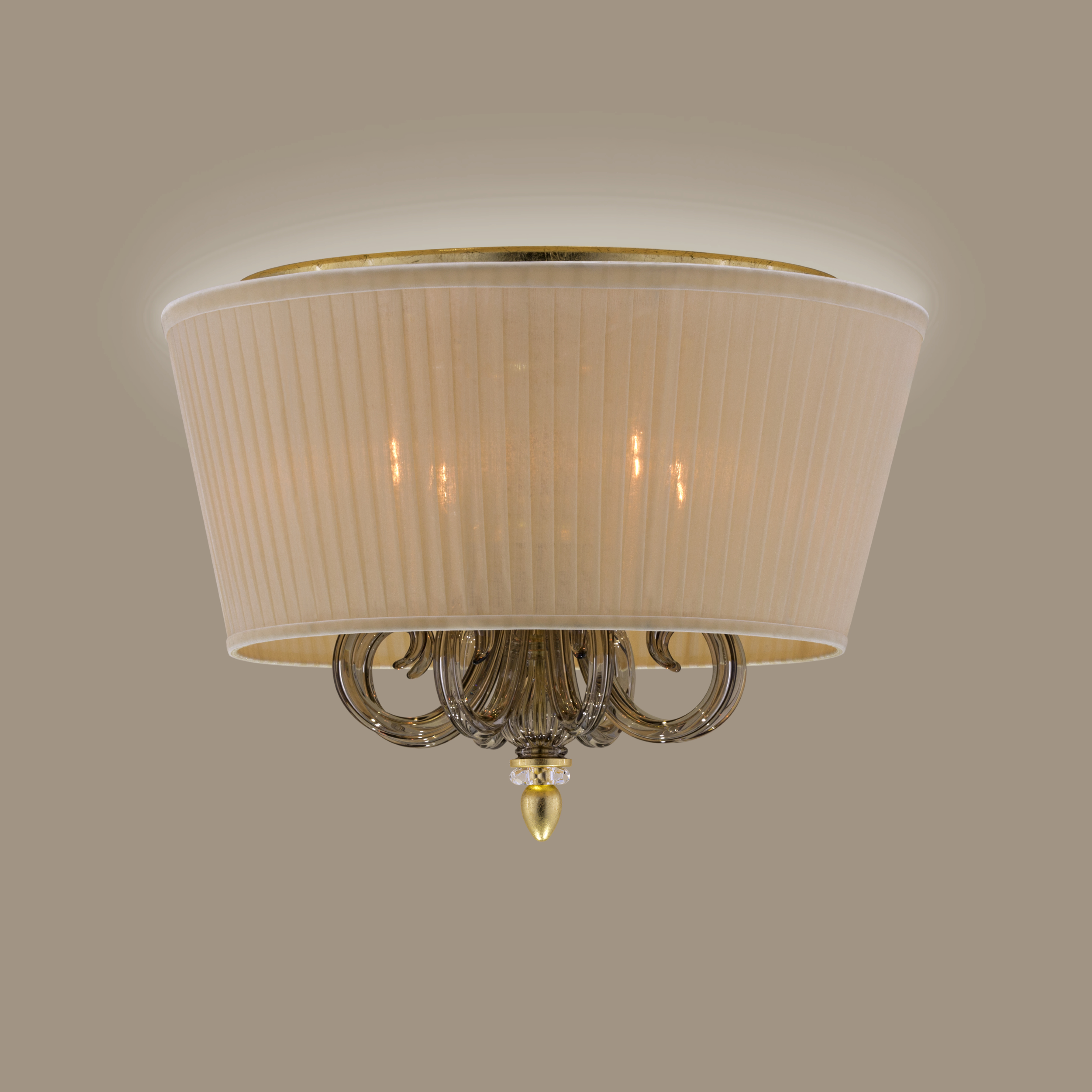 109 PLM gold leaf golden teak organdy beige shade view2 Dafne GrandoLuce