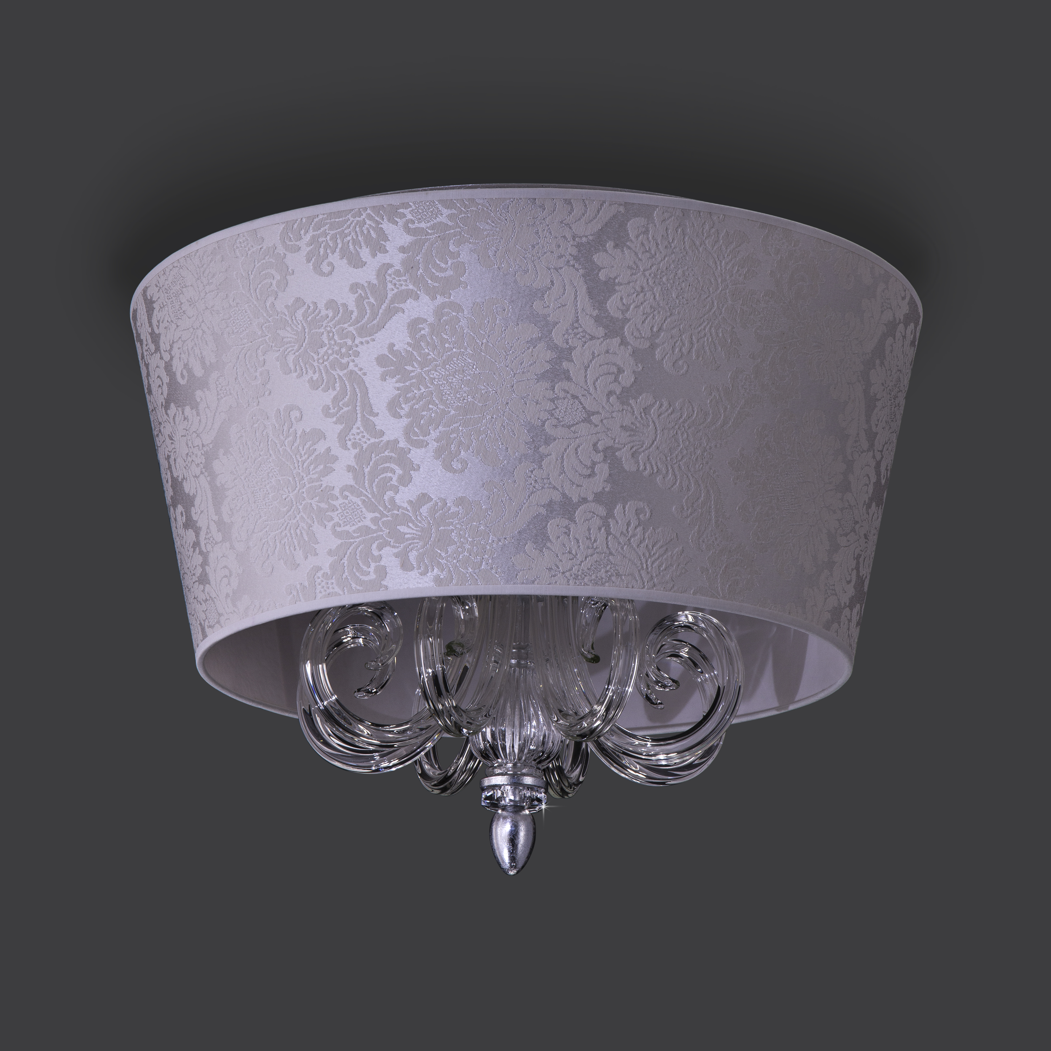 109 PLM silver leaf crystal pvc damasco shade view1 Dafne GrandoLuce