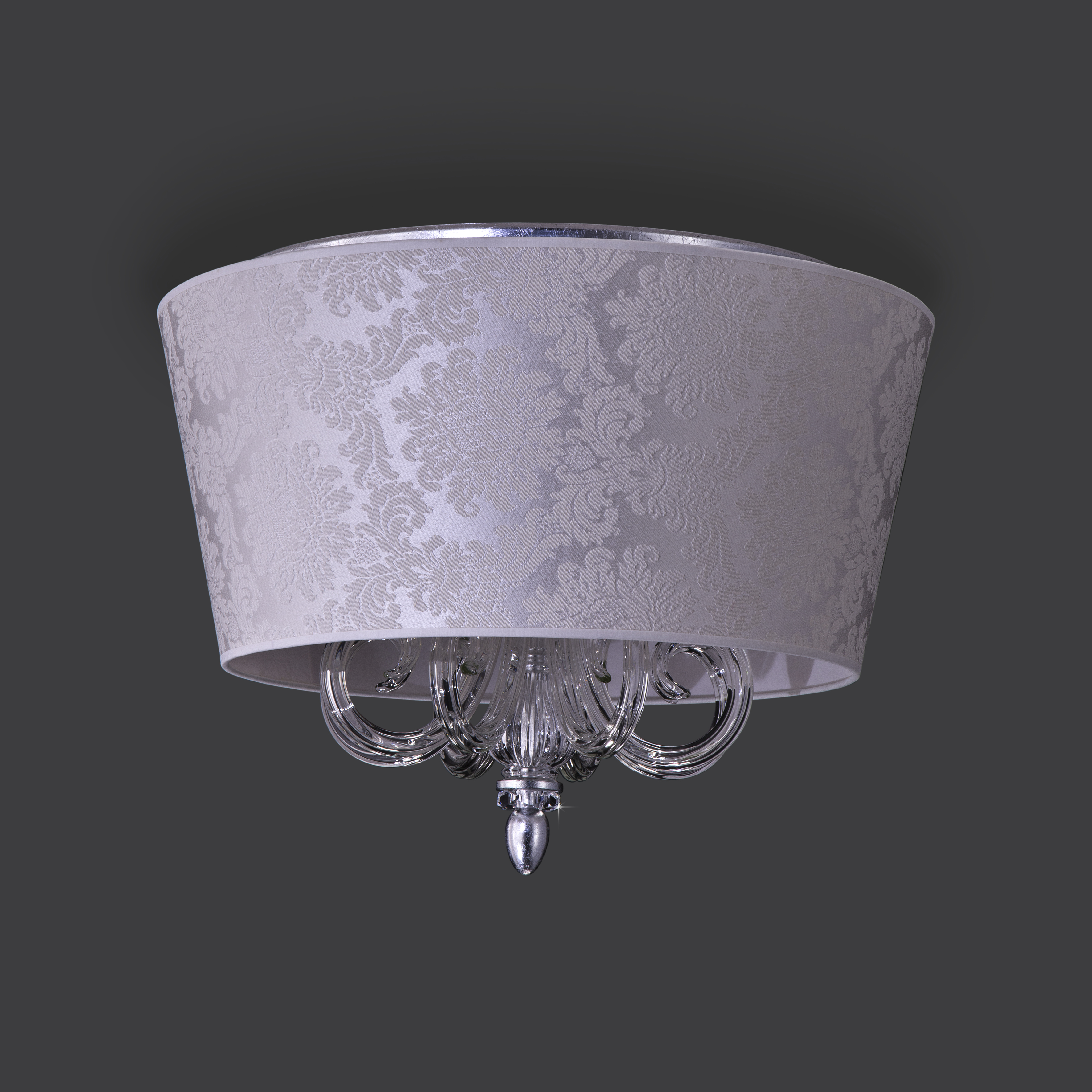 109 PLM silver leaf crystal pvc damasco shade view2 Dafne GrandoLuce