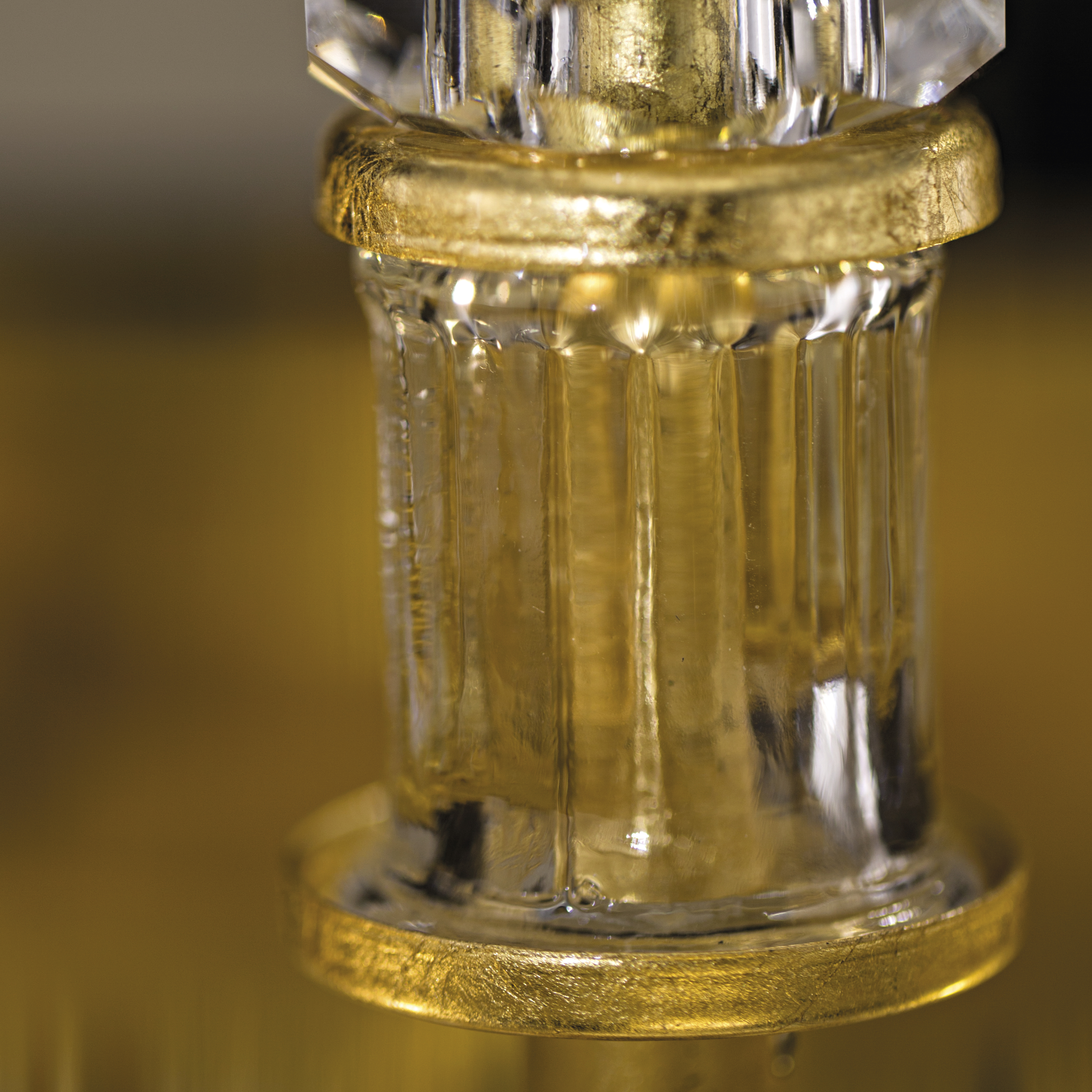 109 SM gold leaf crystal fabric ivory shade macro4 square Dafne GrandoLuce