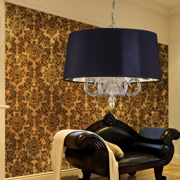 109 SM gold leaf crystal pvc black gold shade view1 Dafne GrandoLuce