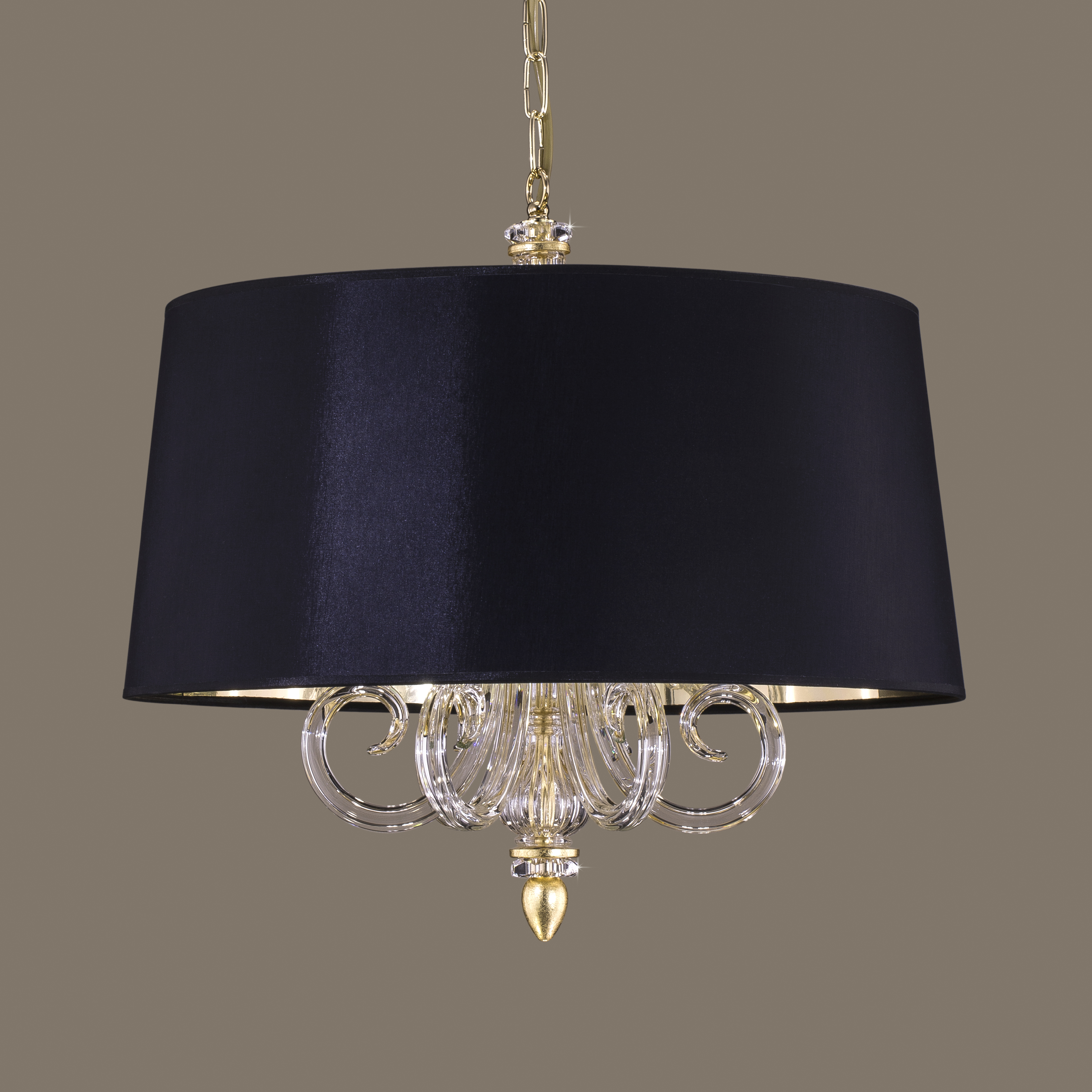 109 SM gold leaf crystal pvc black gold shade view3 Dafne GrandoLuce