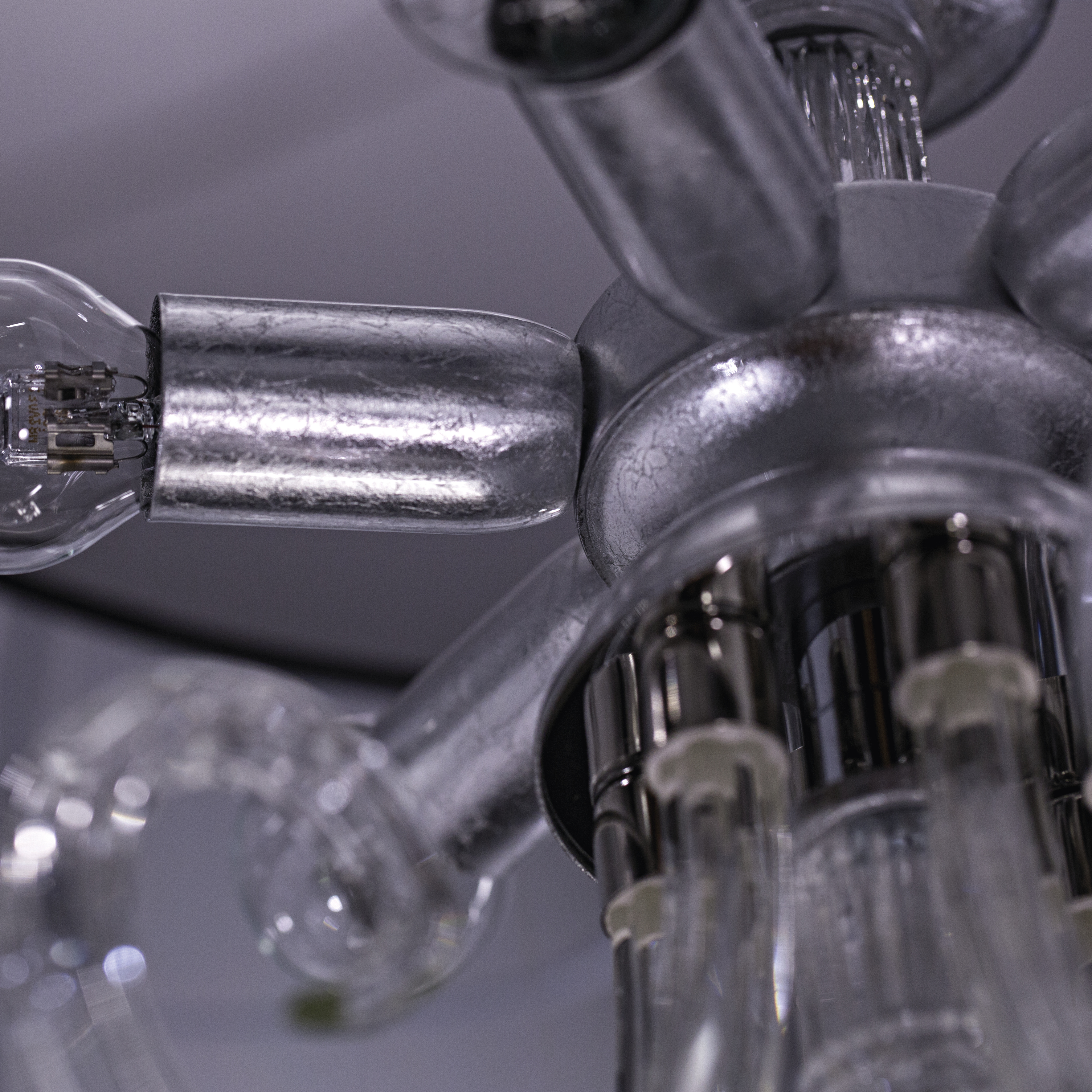 109 SM silver leaf crystal pvc black chrome shade macro3 square Dafne GrandoLuce