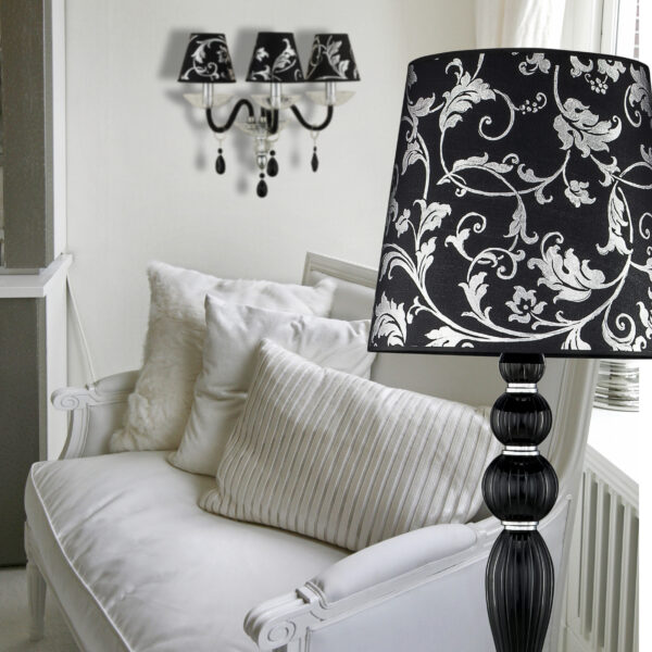 112 FL chrome black pvc silver leaf black shade view1 Leonie GrandoLuce