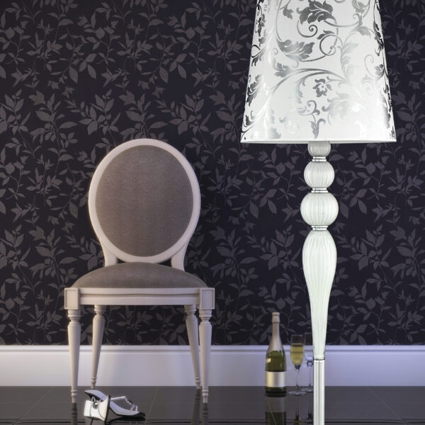 112 FL chrome white pvc silver leaf white shade view1 Leonie GrandoLuce