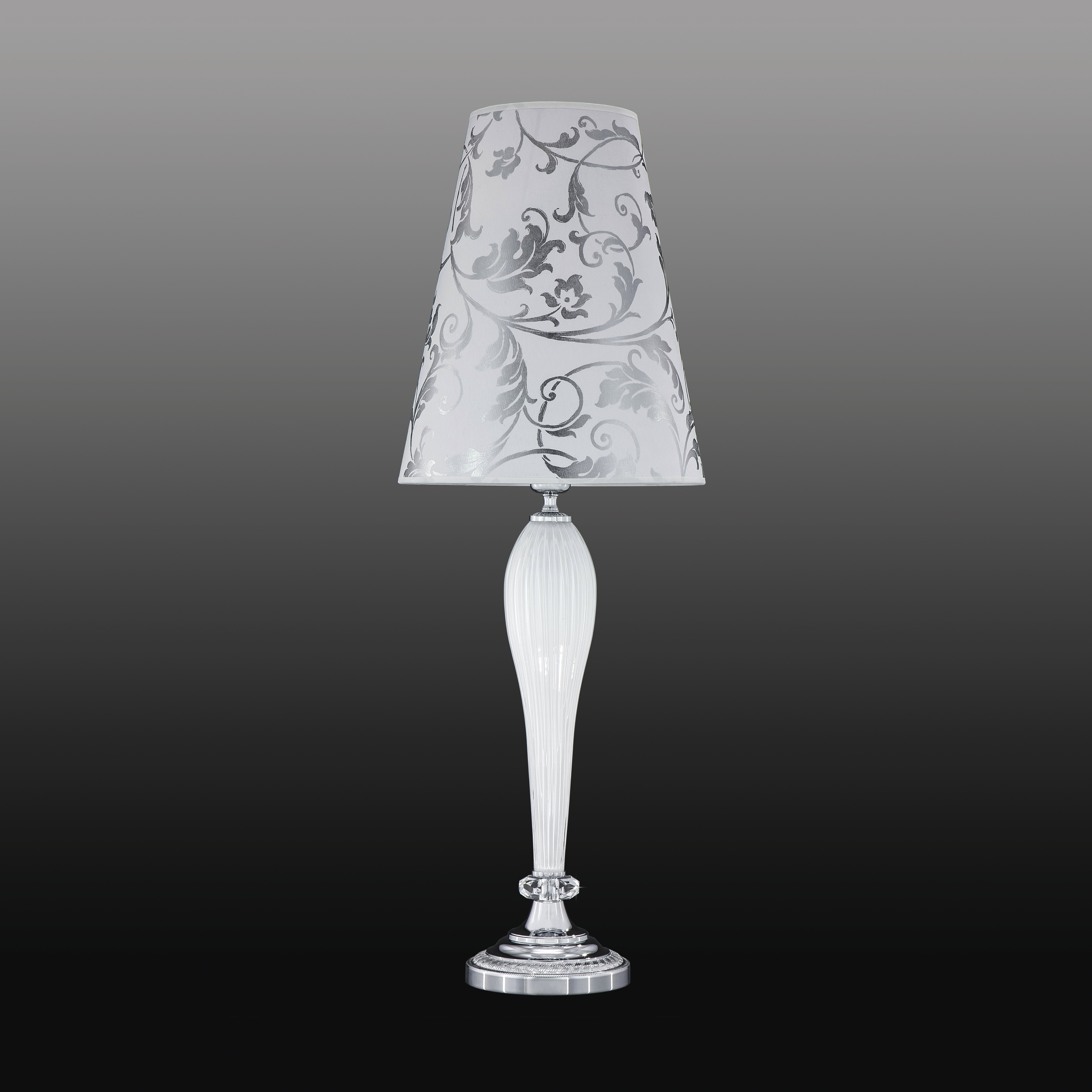 112 LG chrome white pvc silver leaf white shade view2 Leonie GrandoLuce