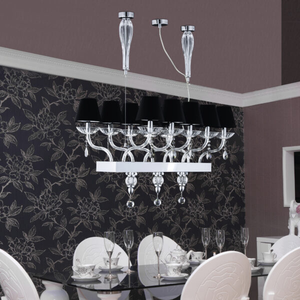 112 RL 10 chrome crystal pvc black chrome shade view1 Leonie GrandoLuce