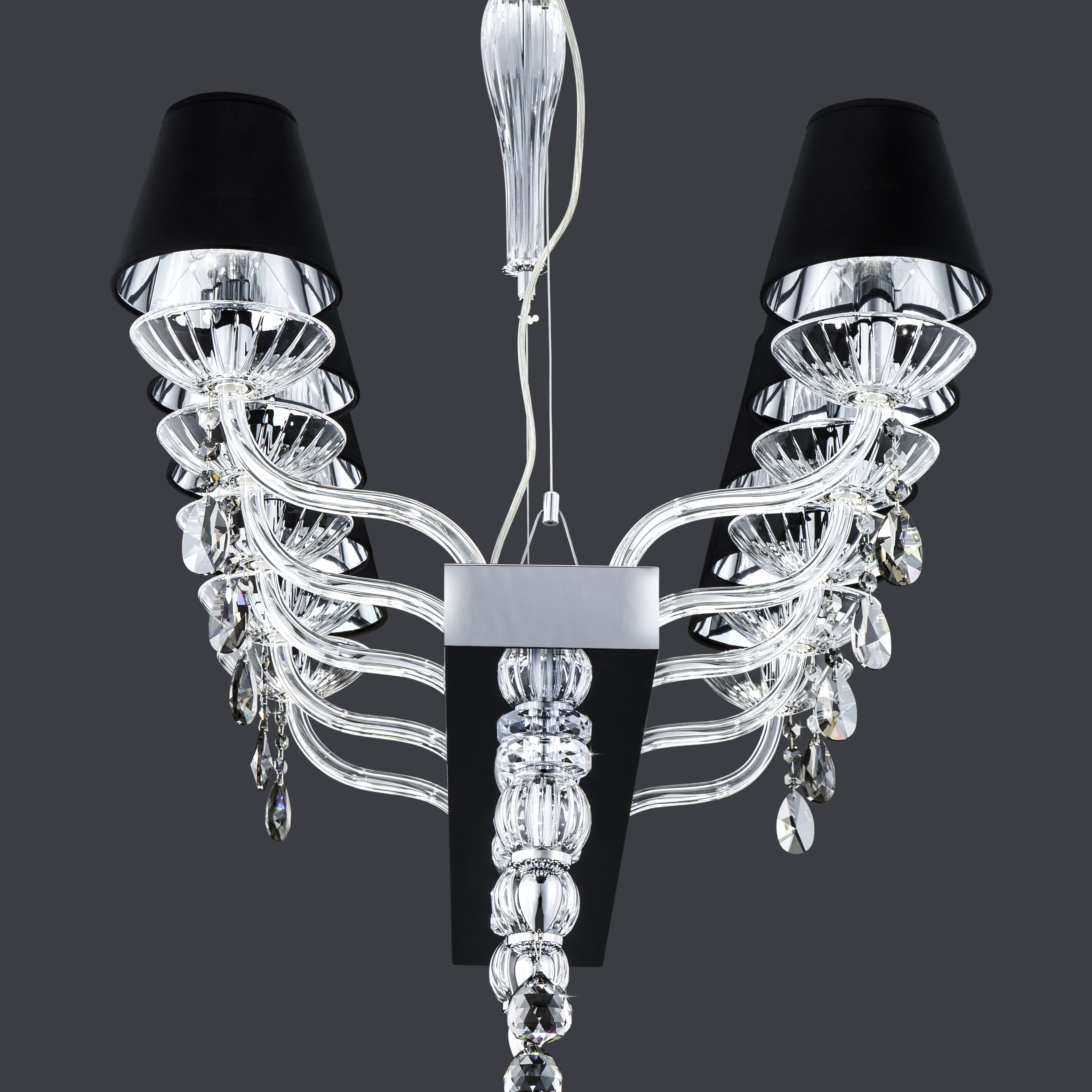 112 RL 10 chrome crystal pvc black chrome shade view2 Leonie GrandoLuce