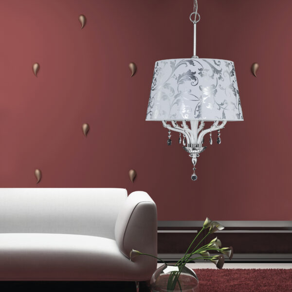 112 SP chrome white pvc silver leaf white shade view1 Leonie GrandoLuce