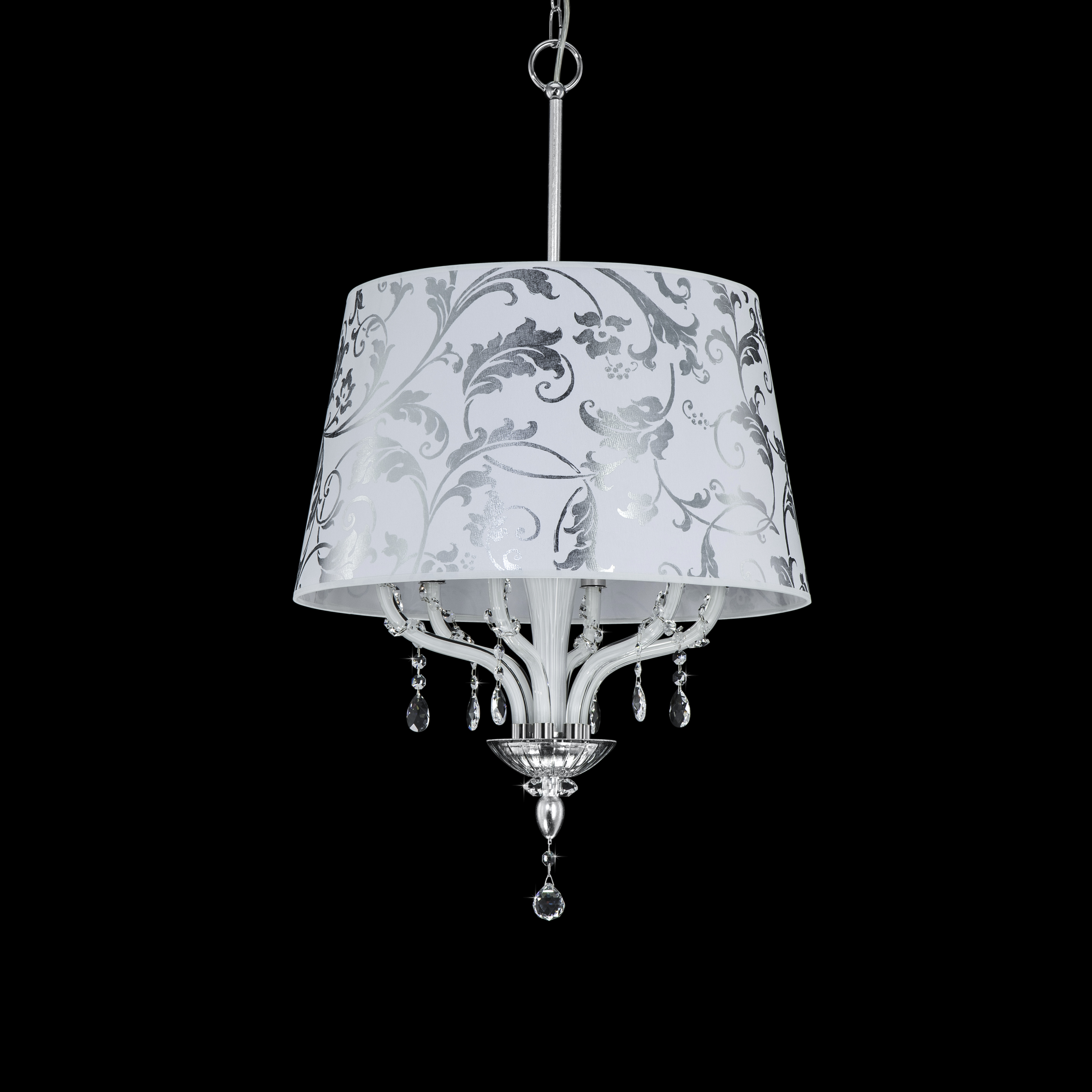 112 SP chrome white pvc silver leaf white shade view2 Leonie GrandoLuce