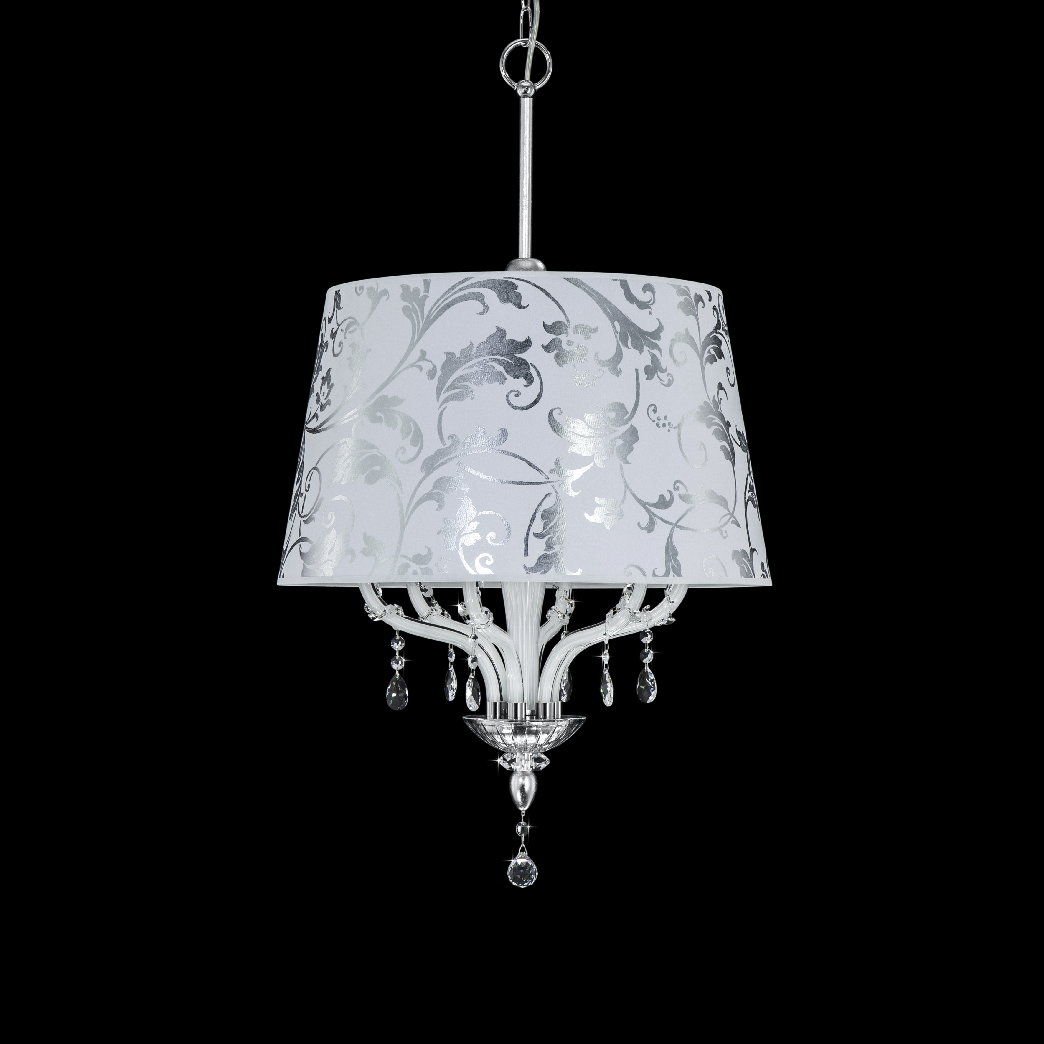 112 SP chrome white pvc silver leaf white shade view3 Leonie GrandoLuce