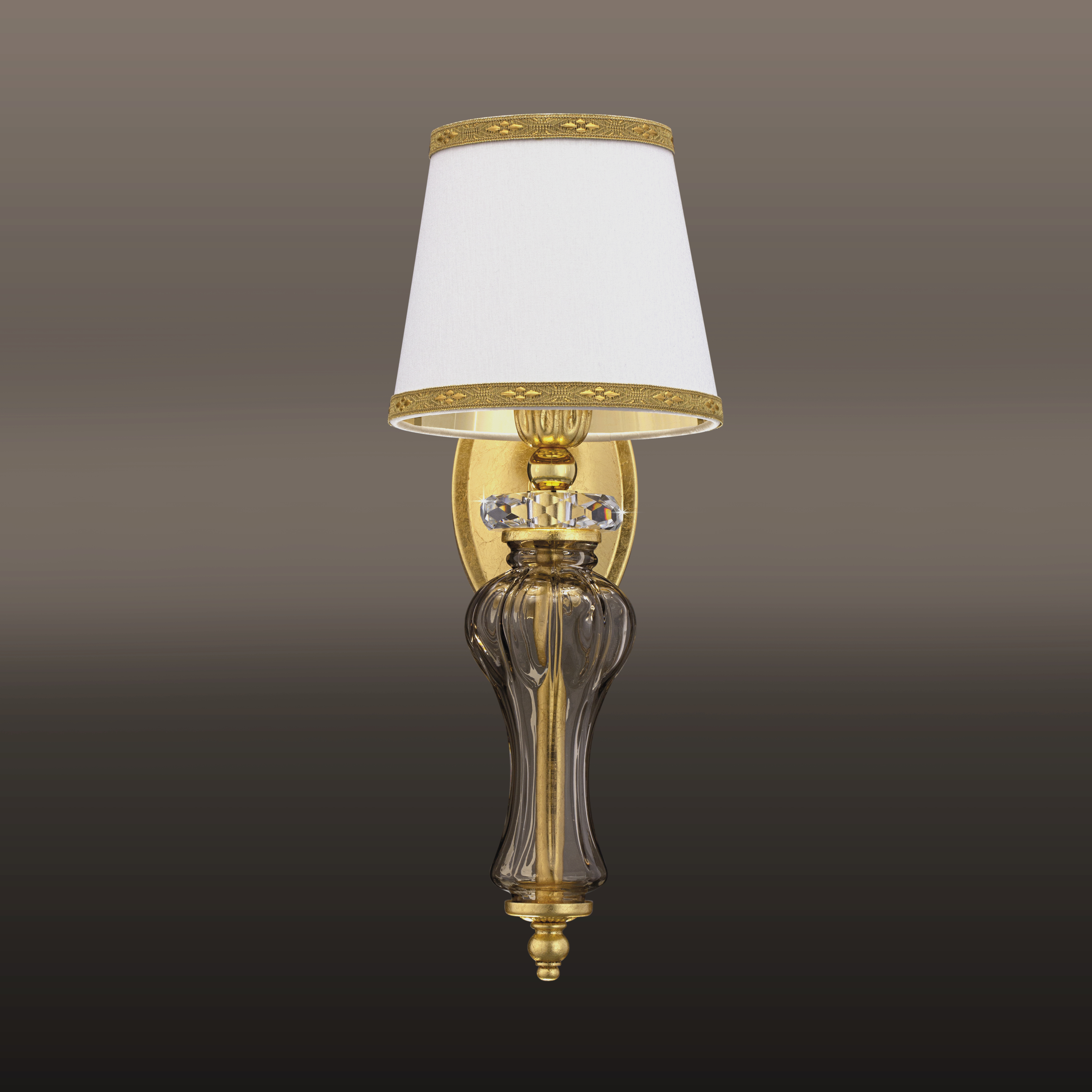 114 AP 1 gold leaf golden teak pvc white gold shade view1 Reina GrandoLuce